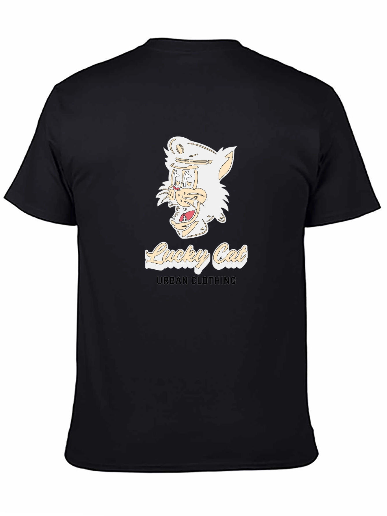 Lucky Cat Urban Clothing Black T-Shirt