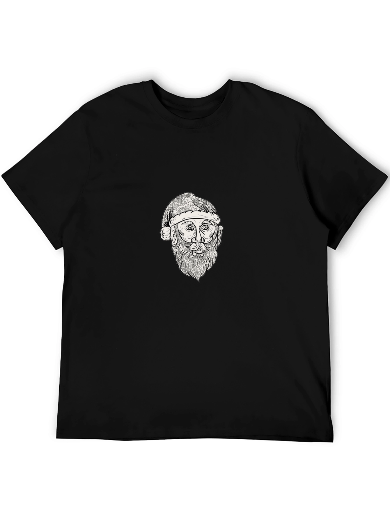 Sketch Santa Graphic Tee - Black