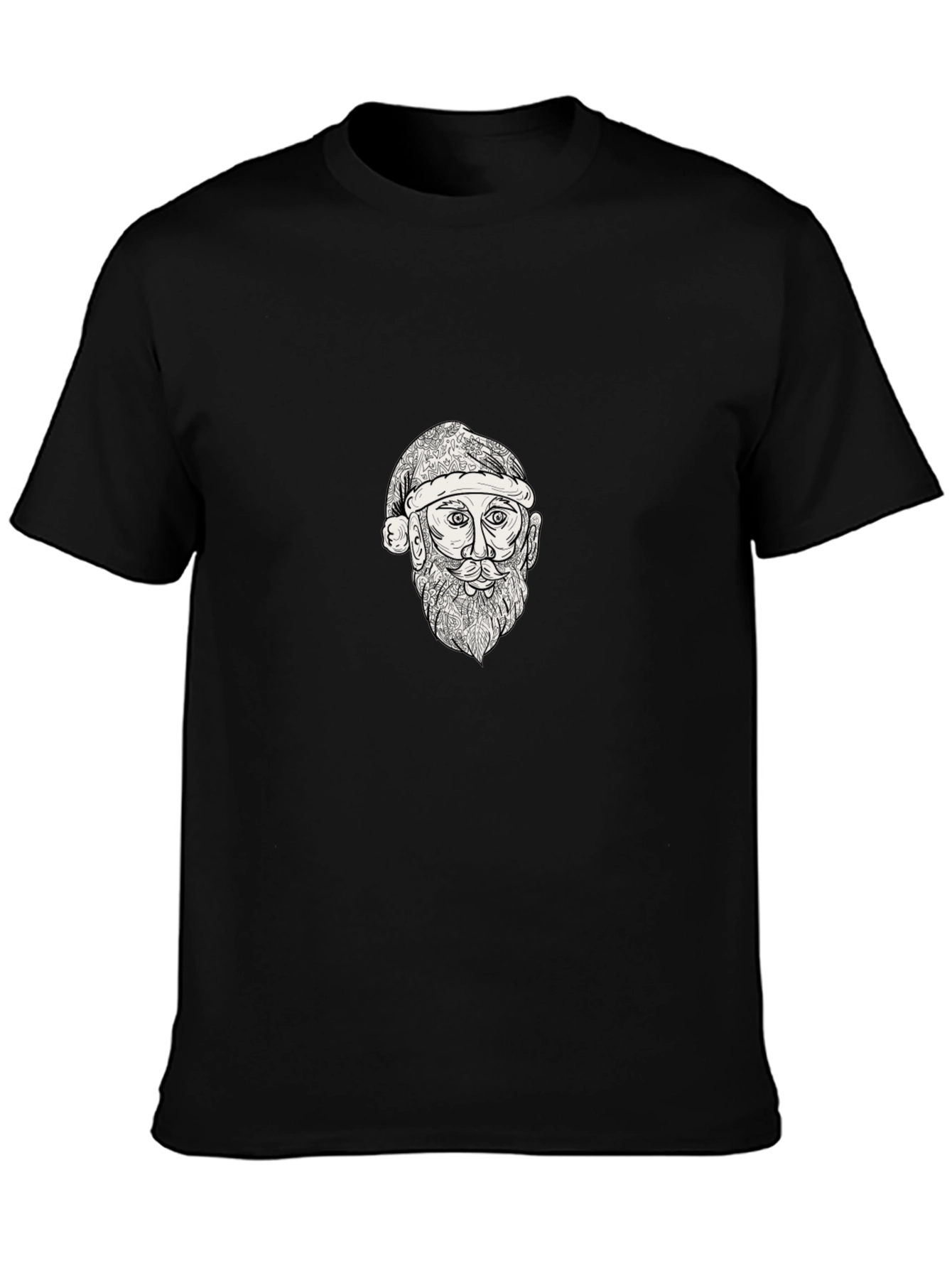 Sketch Santa Graphic Tee - Black