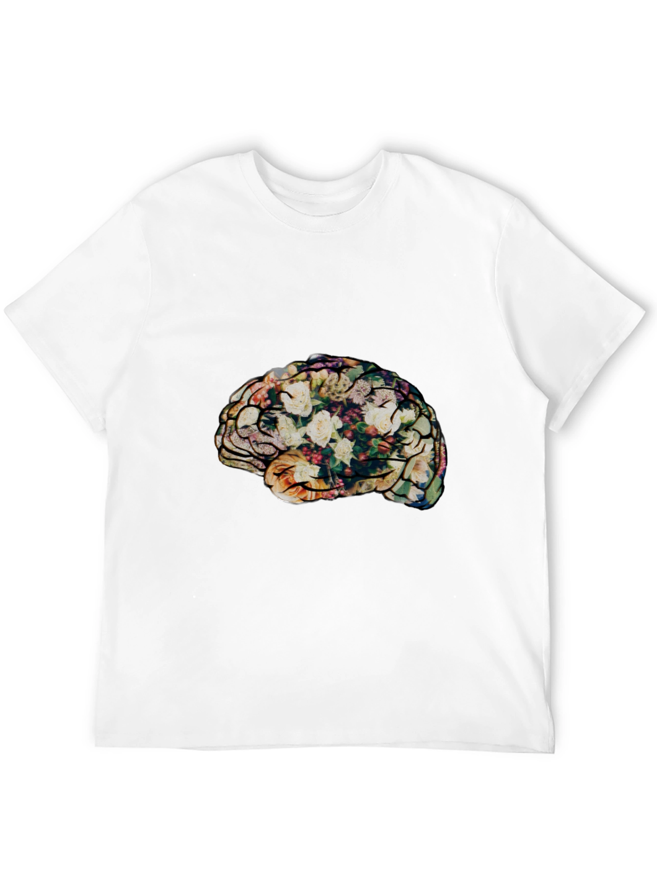 Floral Brain T-Shirt - Stylish & Unique Tee