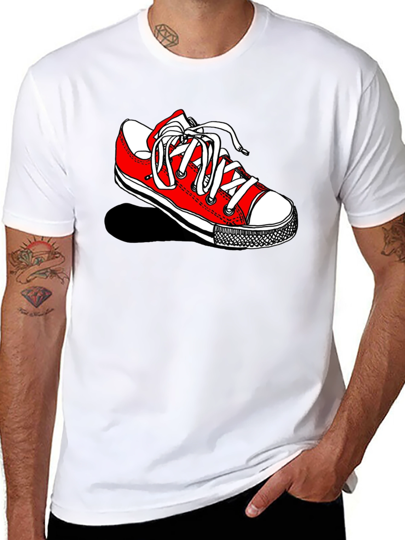Sneaker Graphic Black Tee