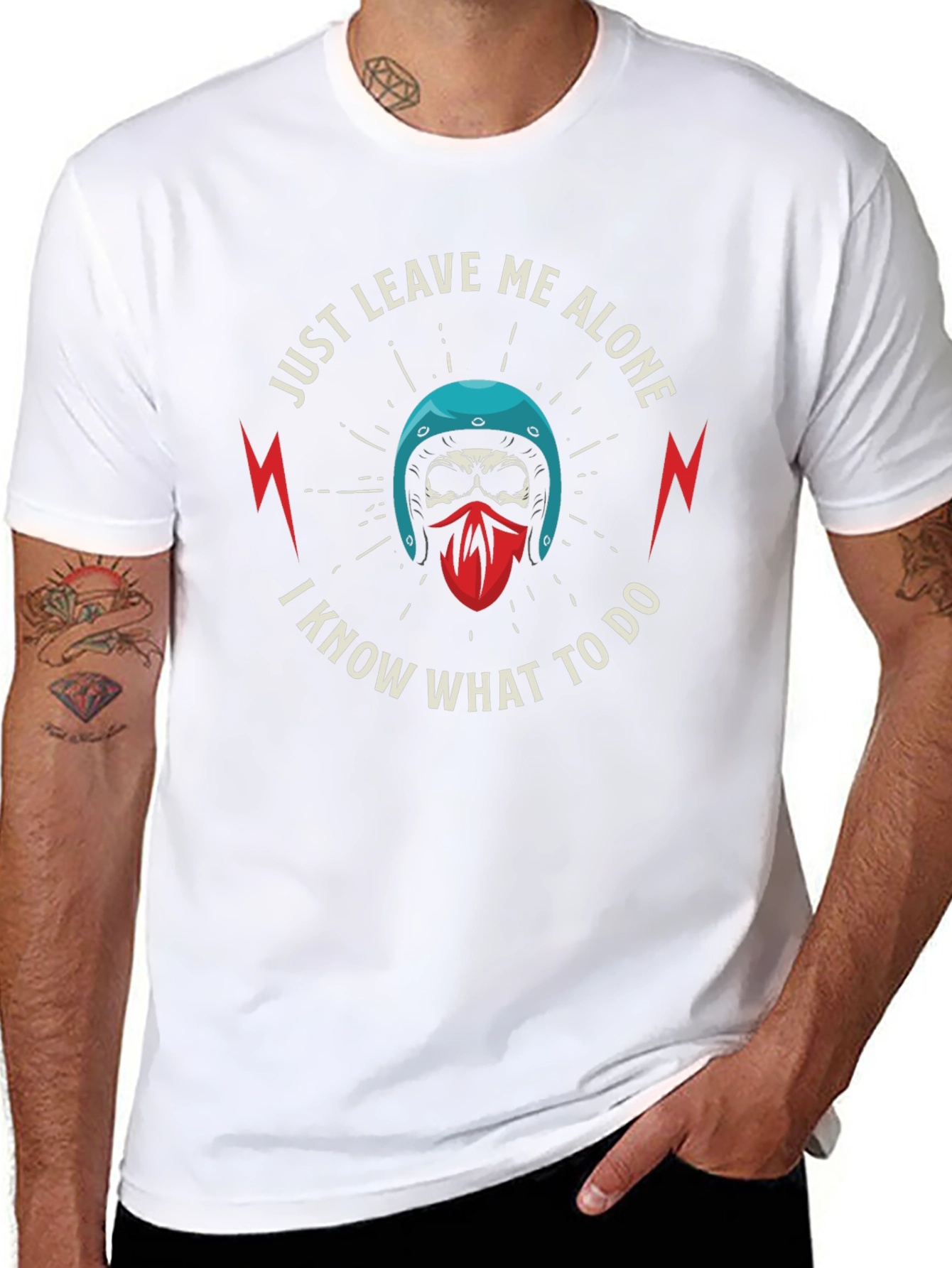 Just Leave Me Alone Skull Graphic T-Shirt