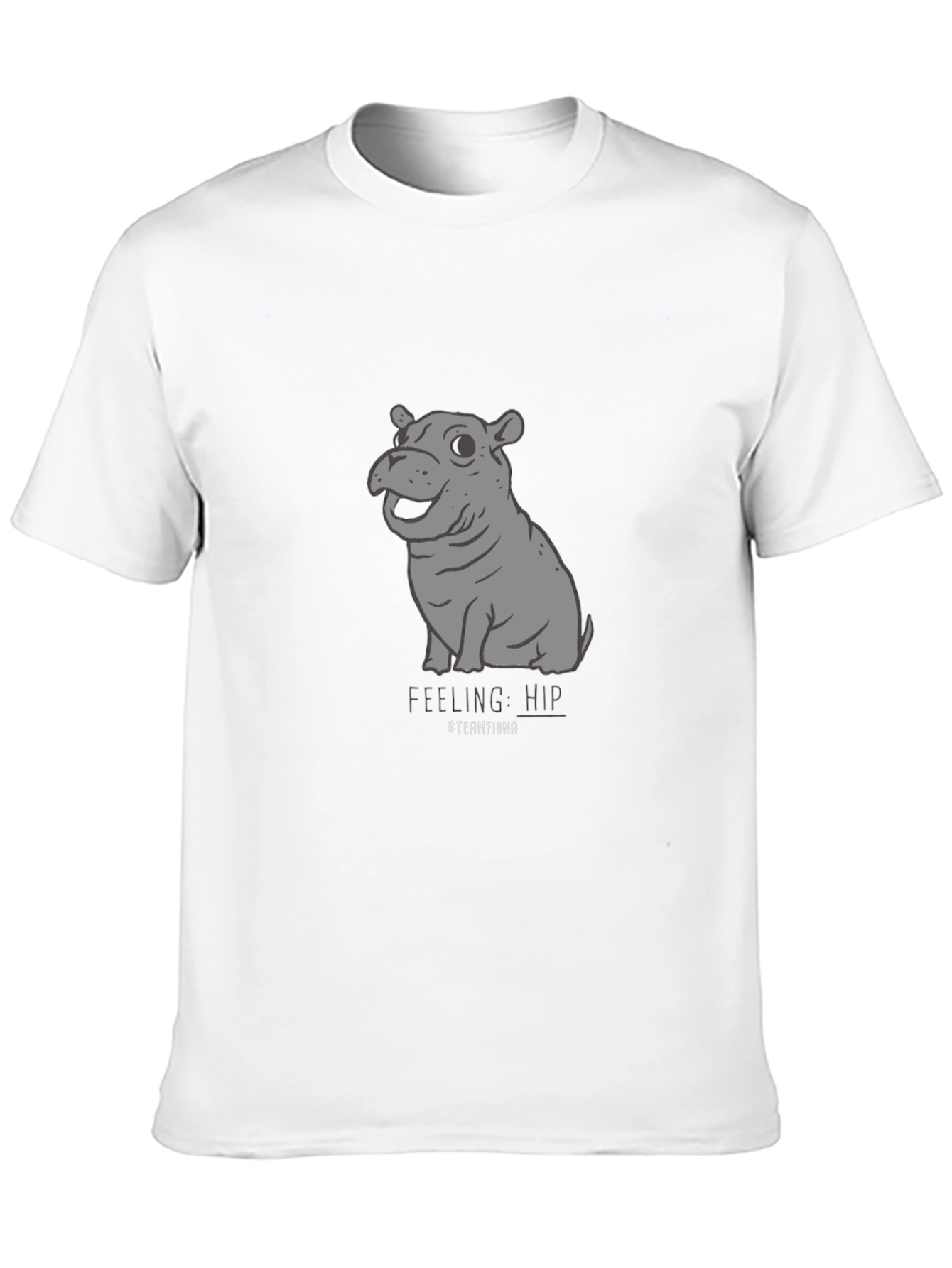 Team Fiona Hippo Graphic T-Shirt - Black