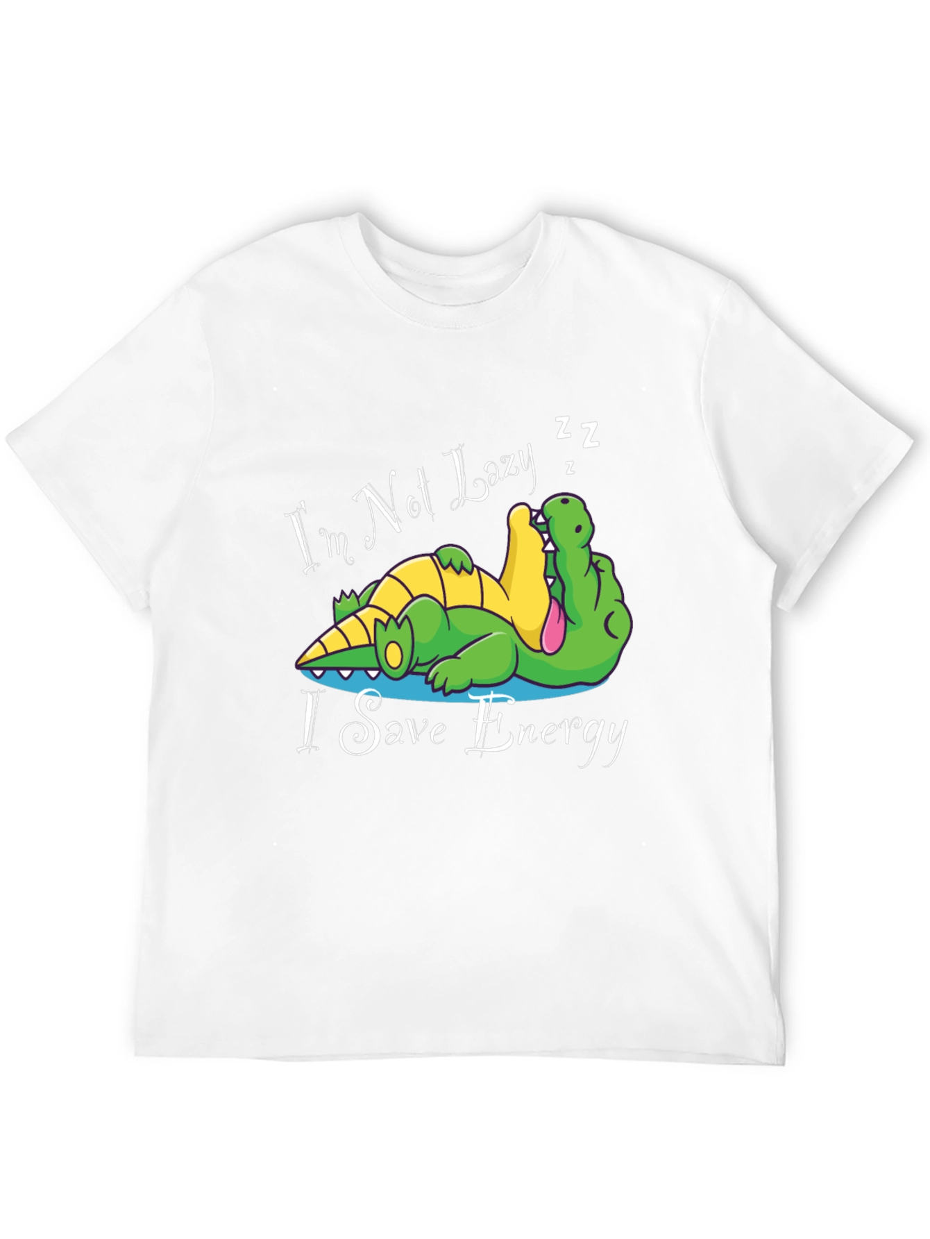 Funny Crocodile T-Shirt Im Not Lazy I Save Energy