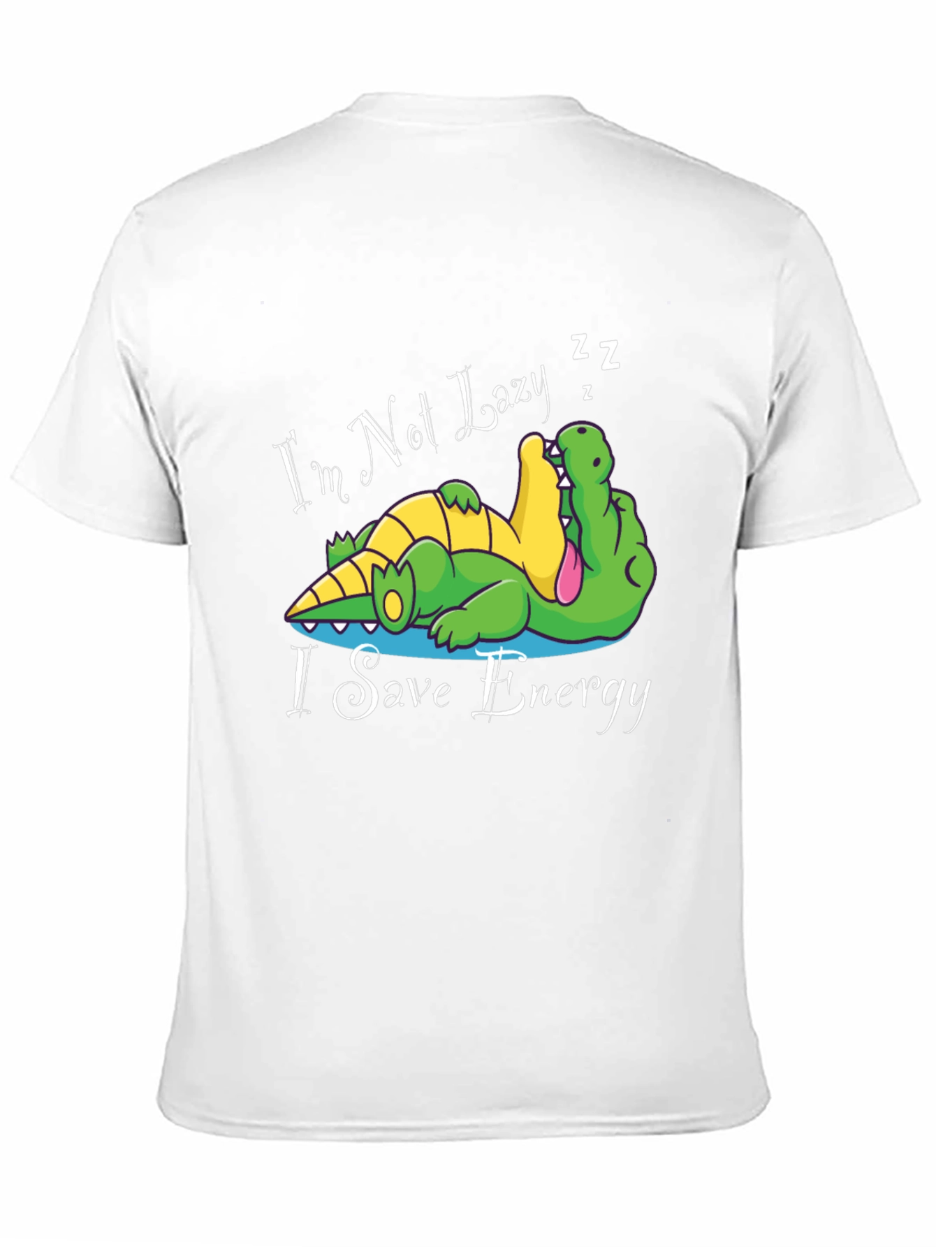 Funny Crocodile T-Shirt Im Not Lazy I Save Energy