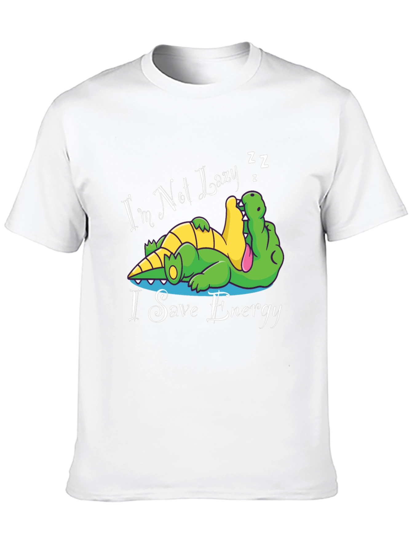 Funny Crocodile T-Shirt Im Not Lazy I Save Energy