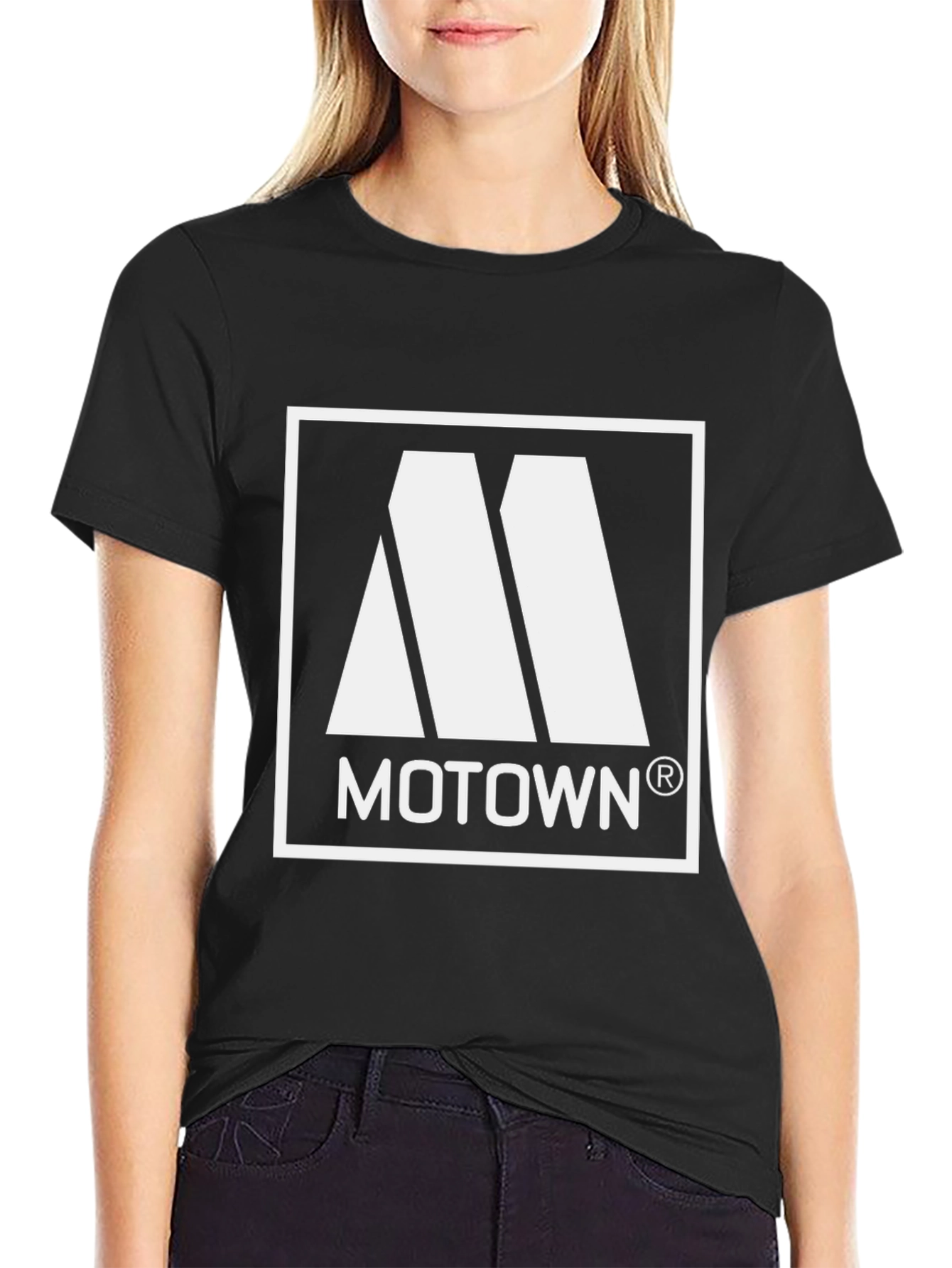 Motown Logo Black T-Shirt - Classic Music Apparel