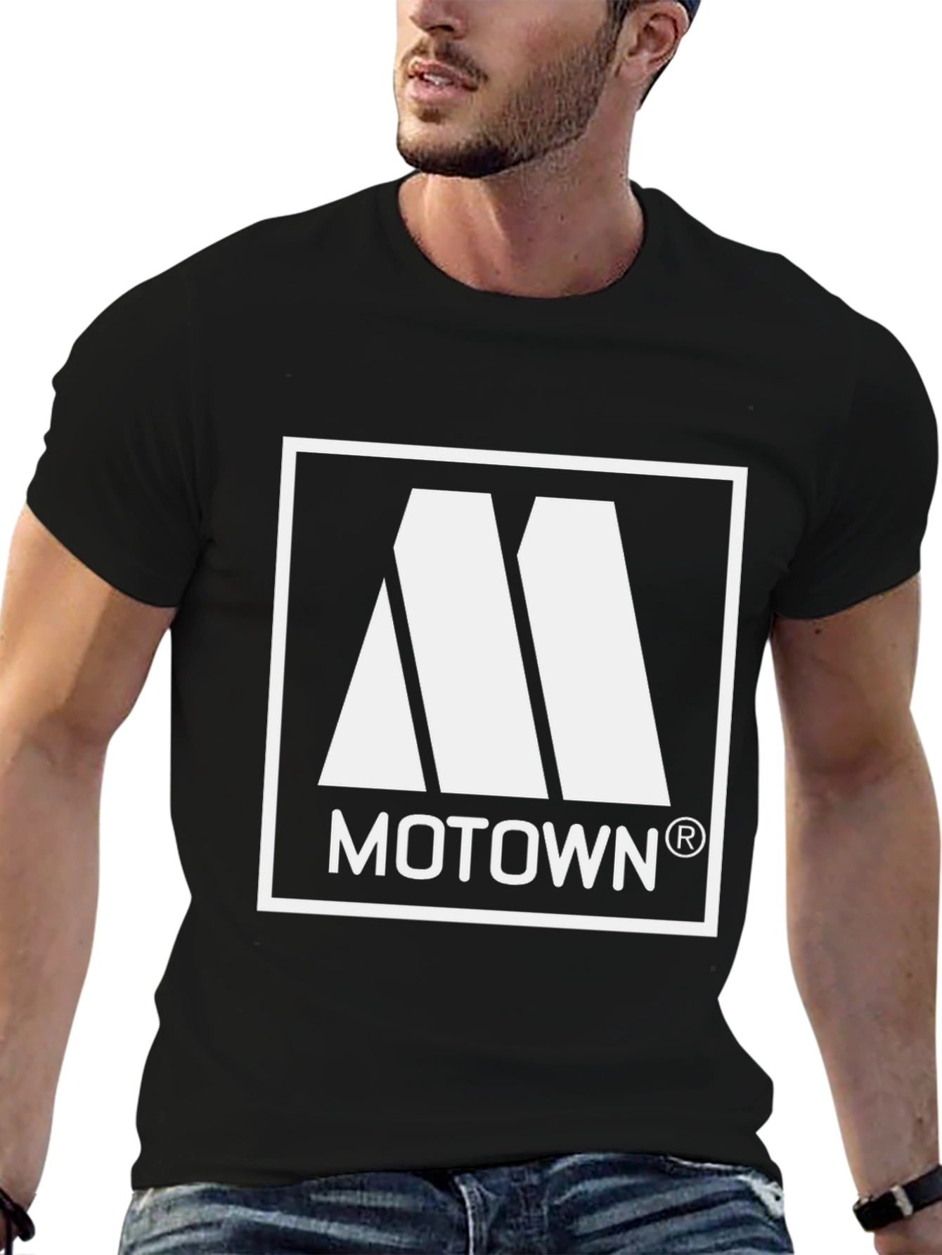 Motown Logo Black T-Shirt - Classic Music Apparel