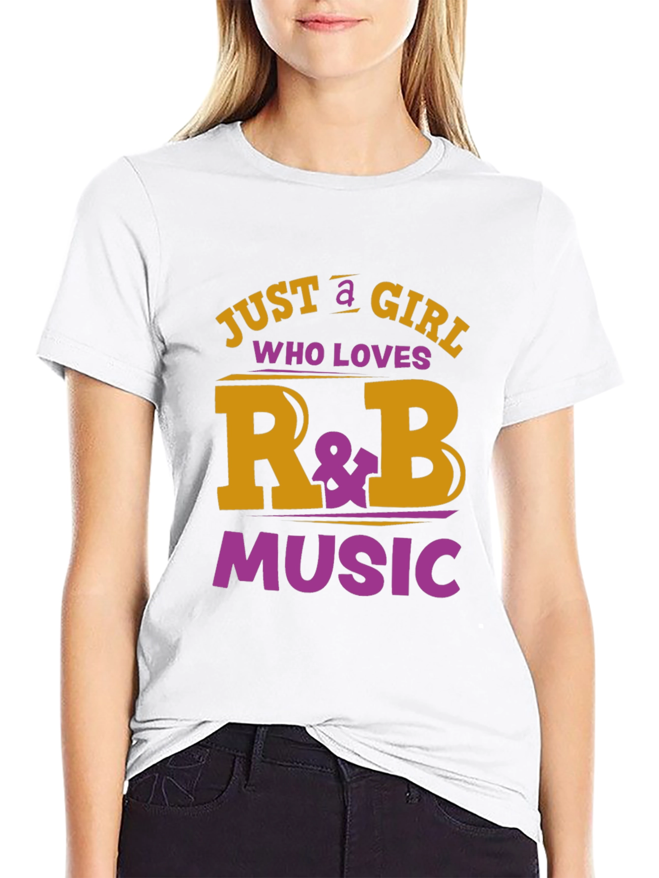 Just a Girl Who Loves R&B Music Graphic T-Shirt