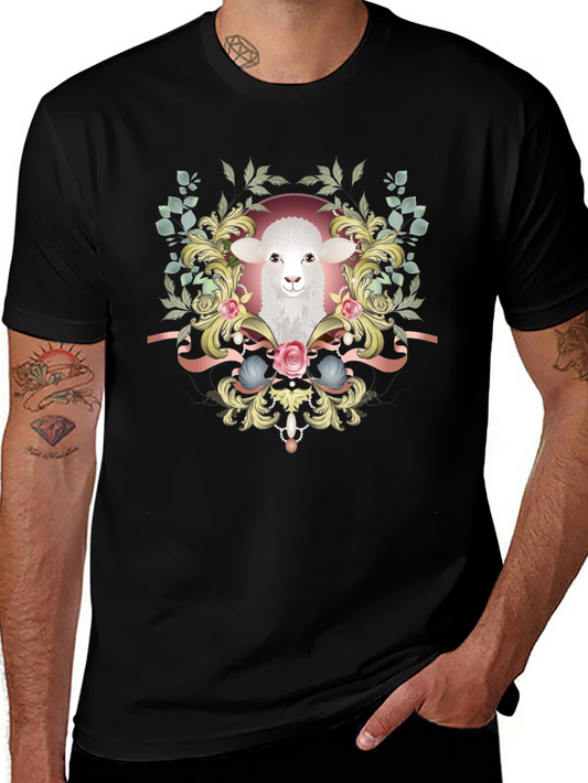 Lamb Floral Graphic Tee - Stylish Unisex Shirt