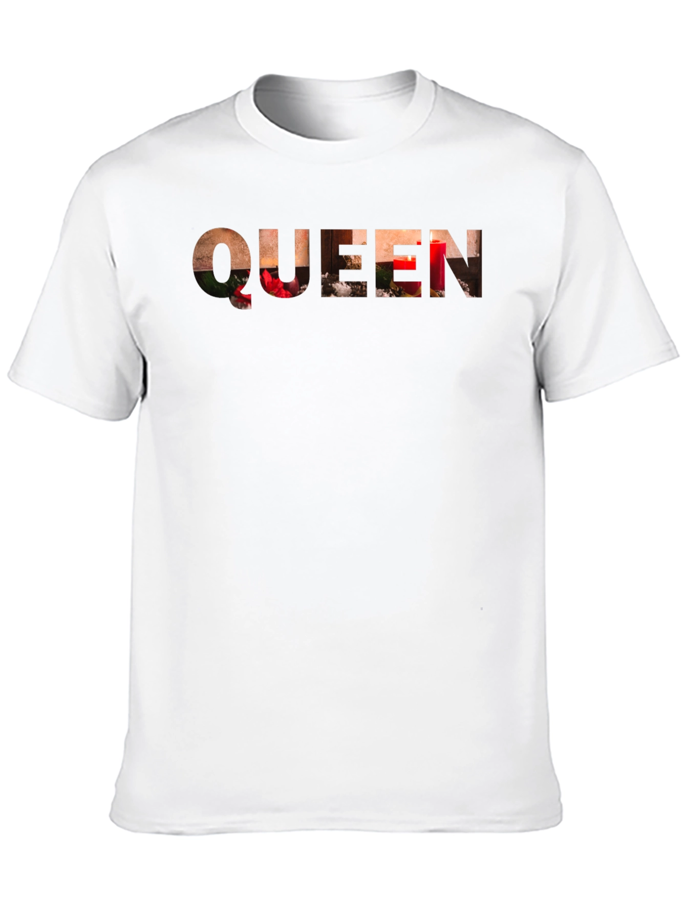 Queen Holiday Candles Black Tee