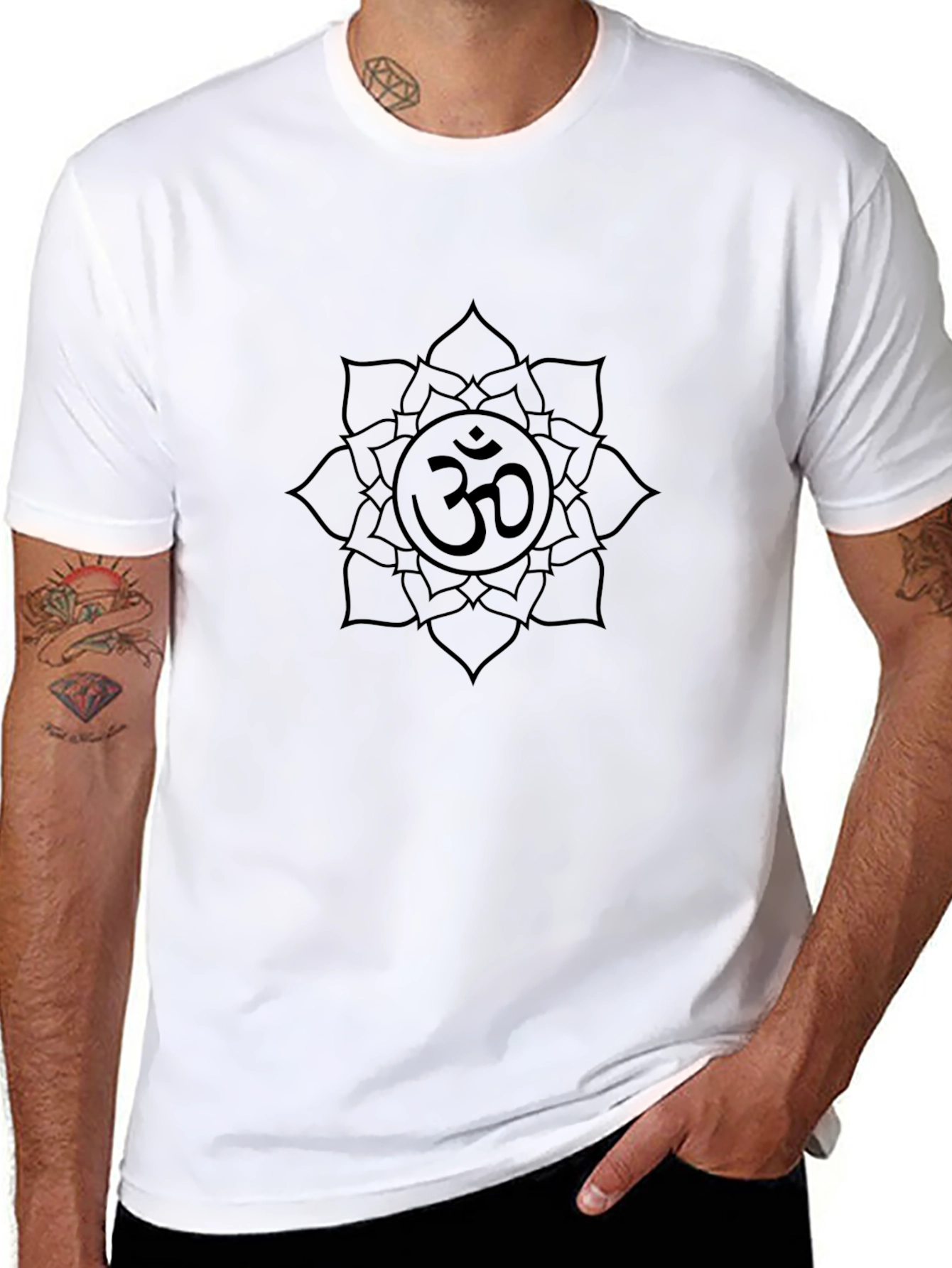 Om Mandala Graphic Tee - Black
