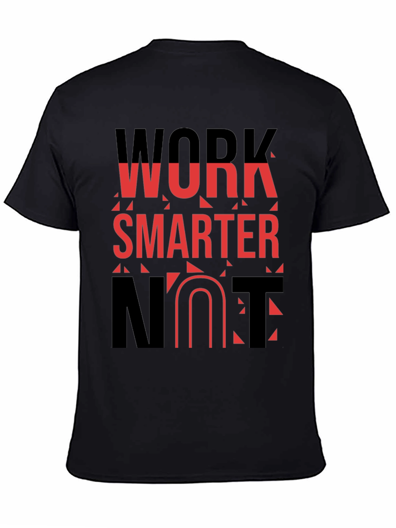 Work Smarter Black Graphic Tee
