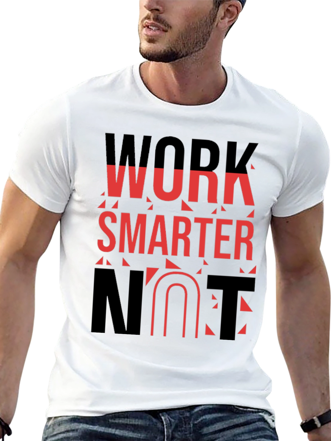 Work Smarter Black Graphic Tee