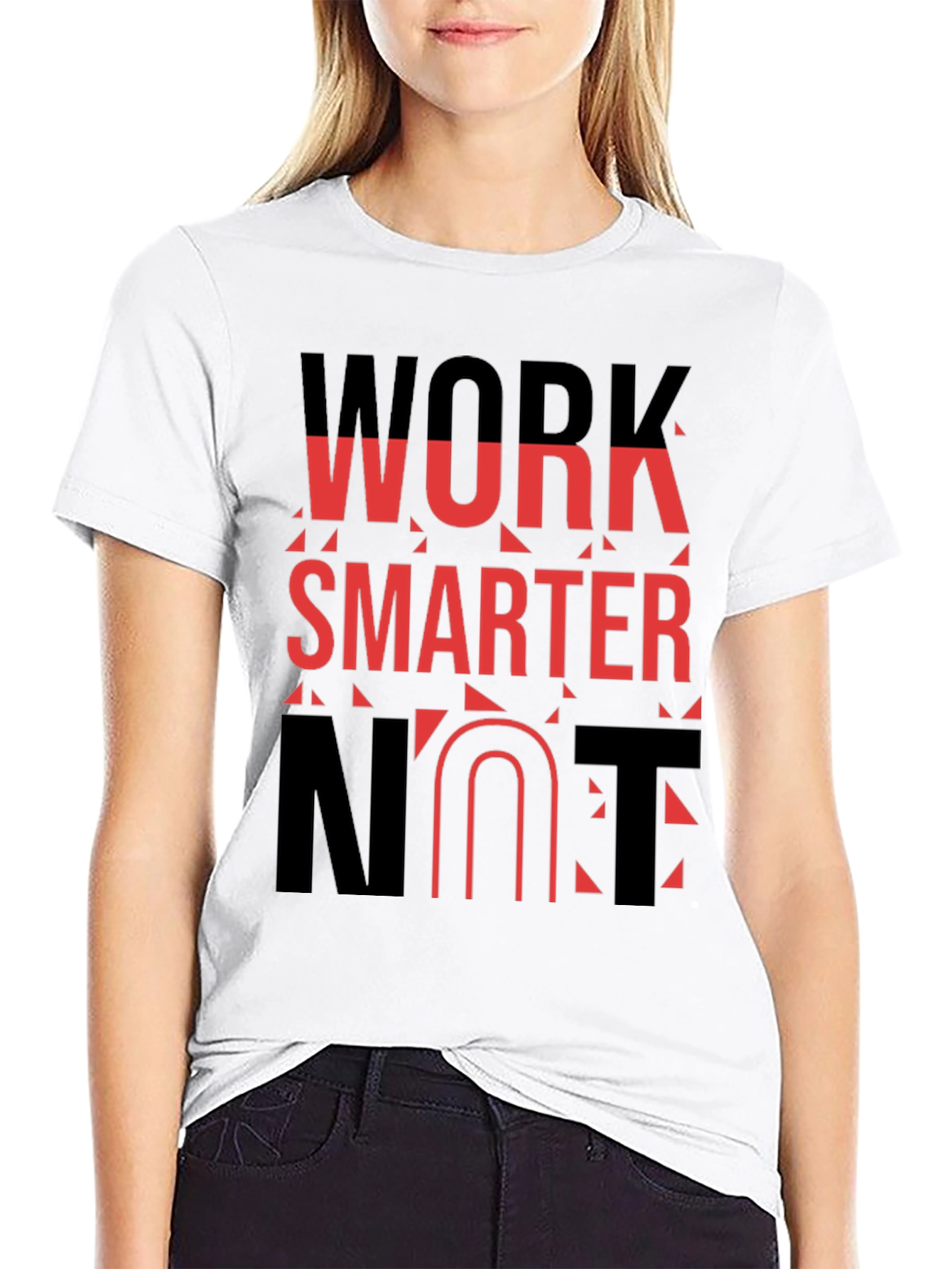 Work Smarter Black Graphic Tee