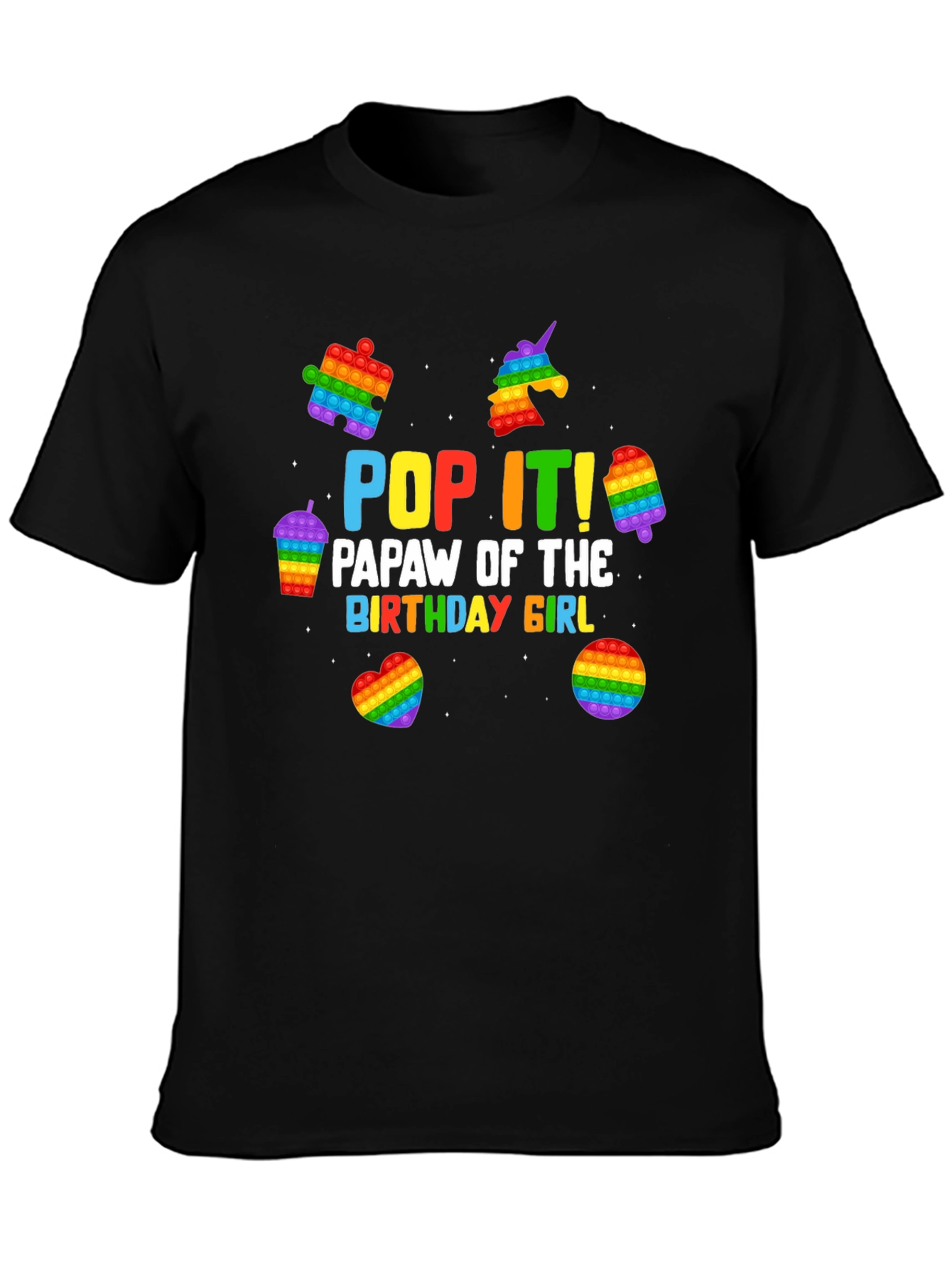 Pop It! Papaw Birthday Girl T-Shirt