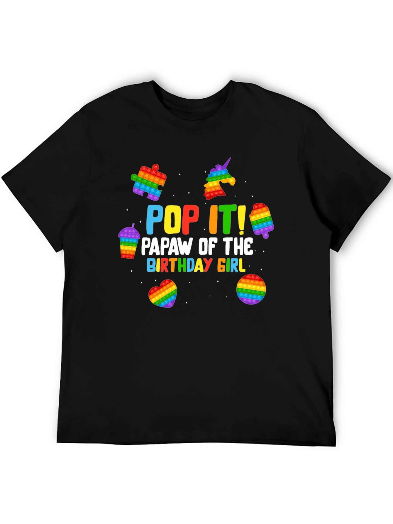 Pop It! Papaw Birthday Girl T-Shirt