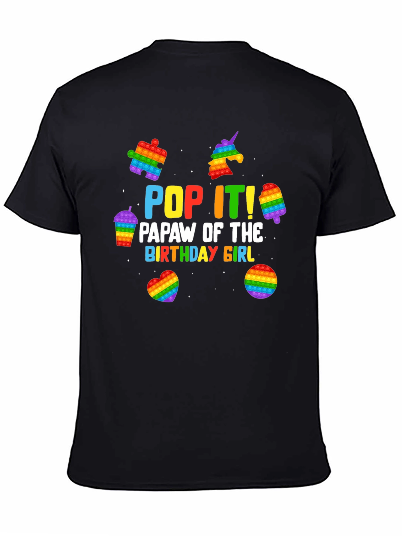 Pop It! Papaw Birthday Girl T-Shirt
