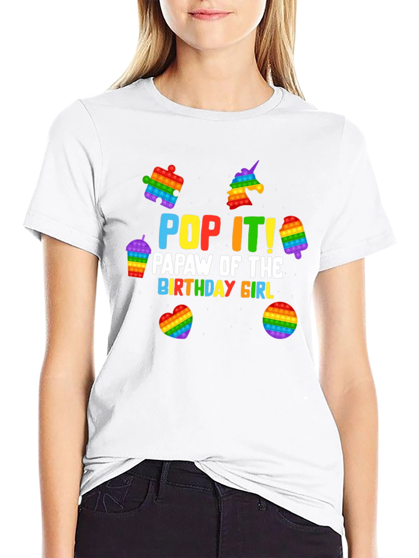Pop It! Papaw Birthday Girl T-Shirt