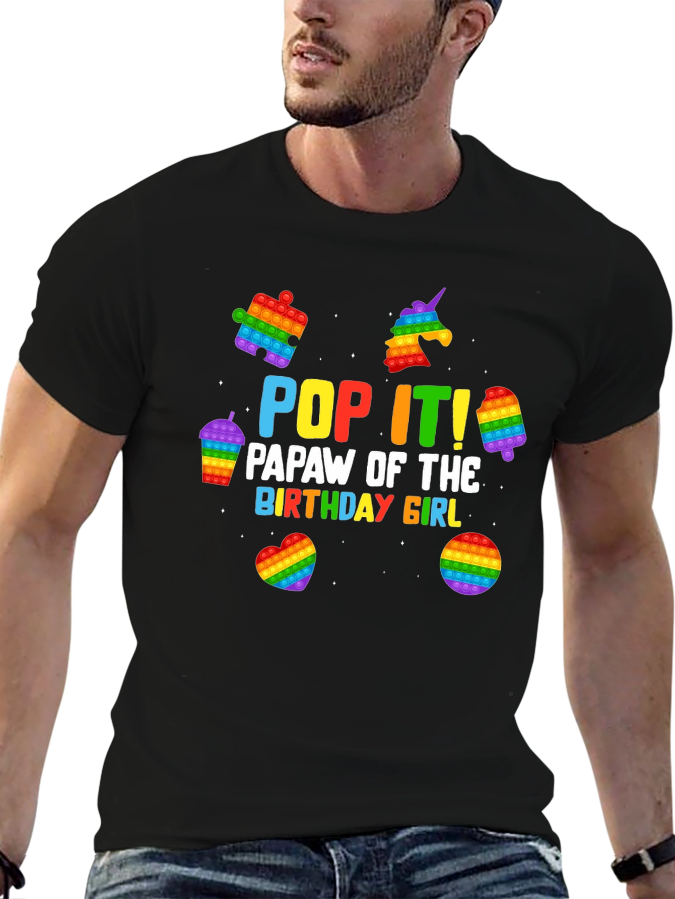 Pop It! Papaw Birthday Girl T-Shirt