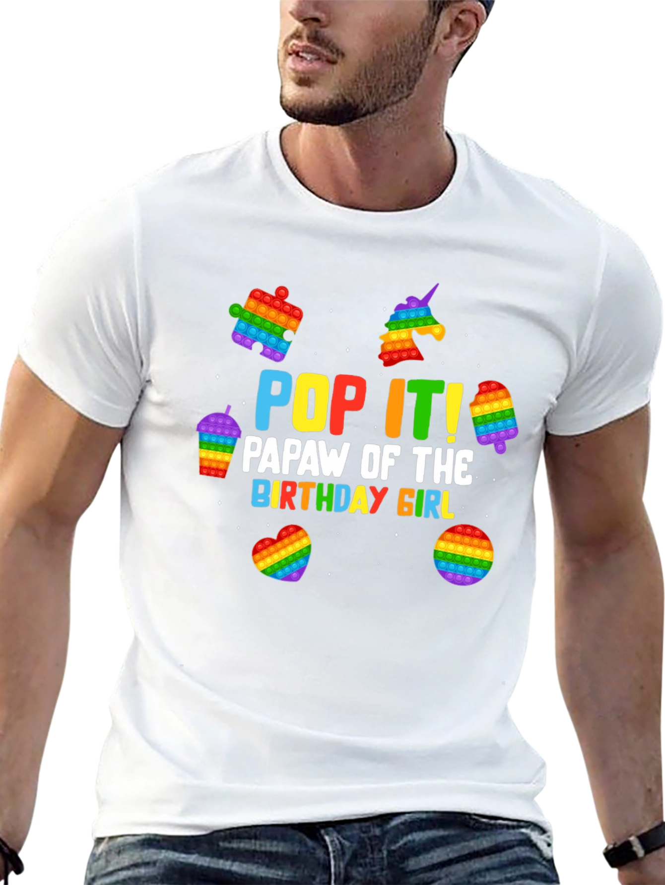 Pop It! Papaw Birthday Girl T-Shirt