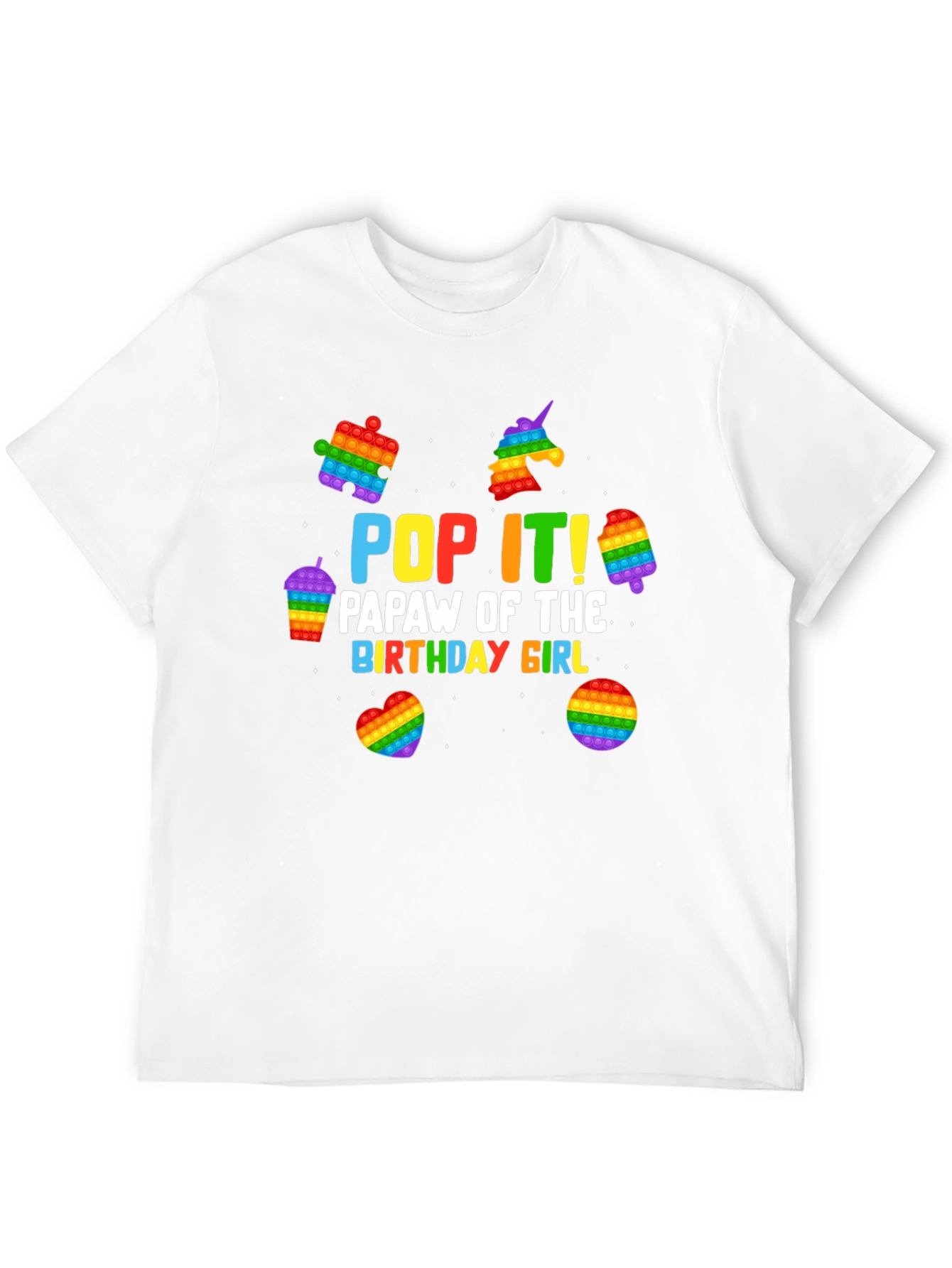 Pop It! Papaw Birthday Girl T-Shirt