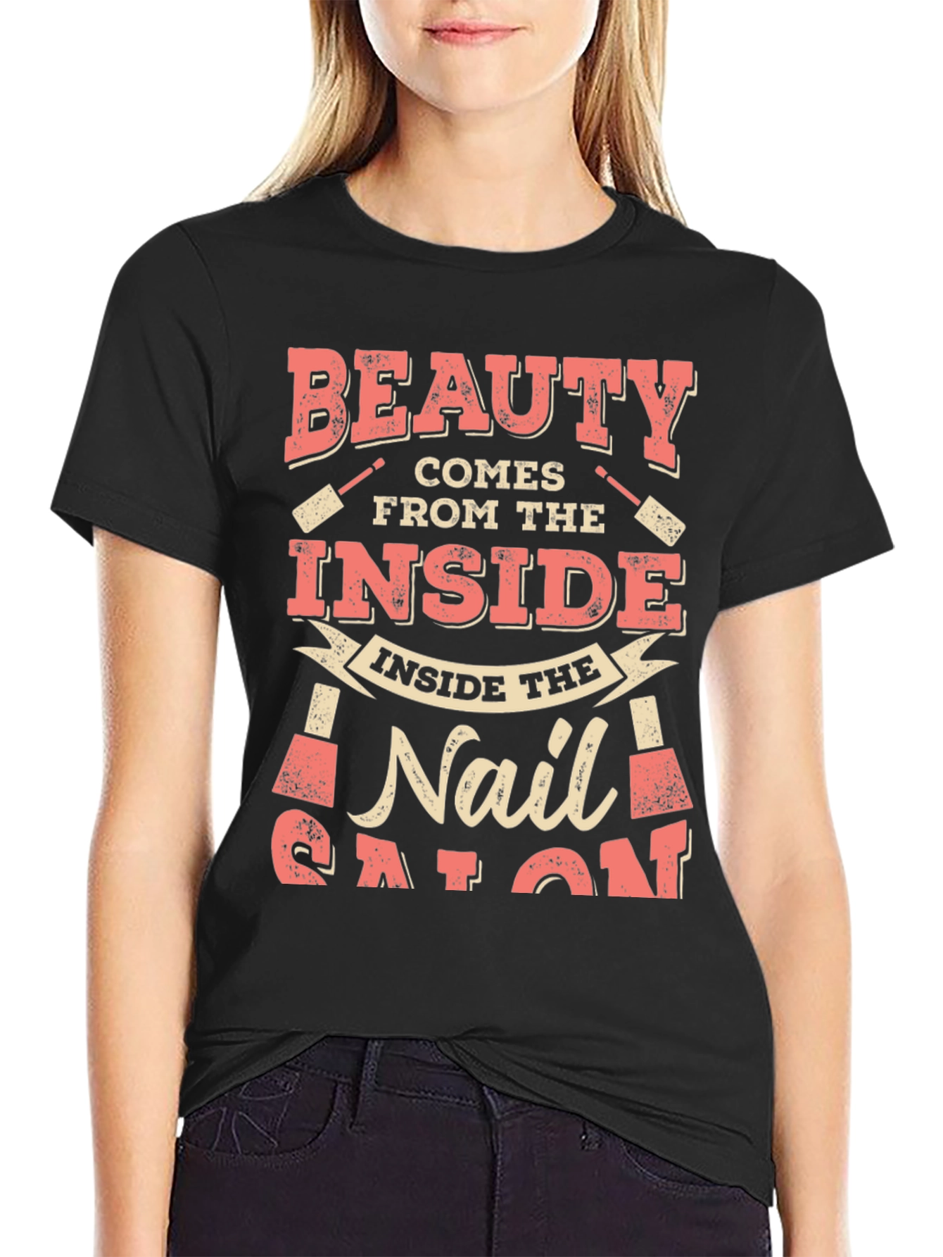 Beauty Comes From the Inside Nail Salon T-Shirt