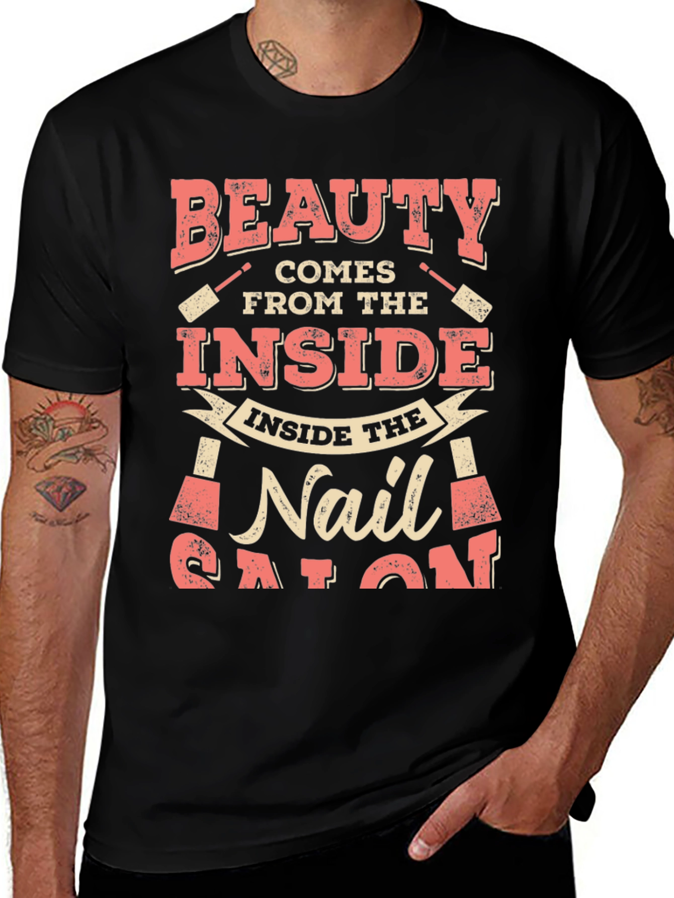 Beauty Comes From the Inside Nail Salon T-Shirt