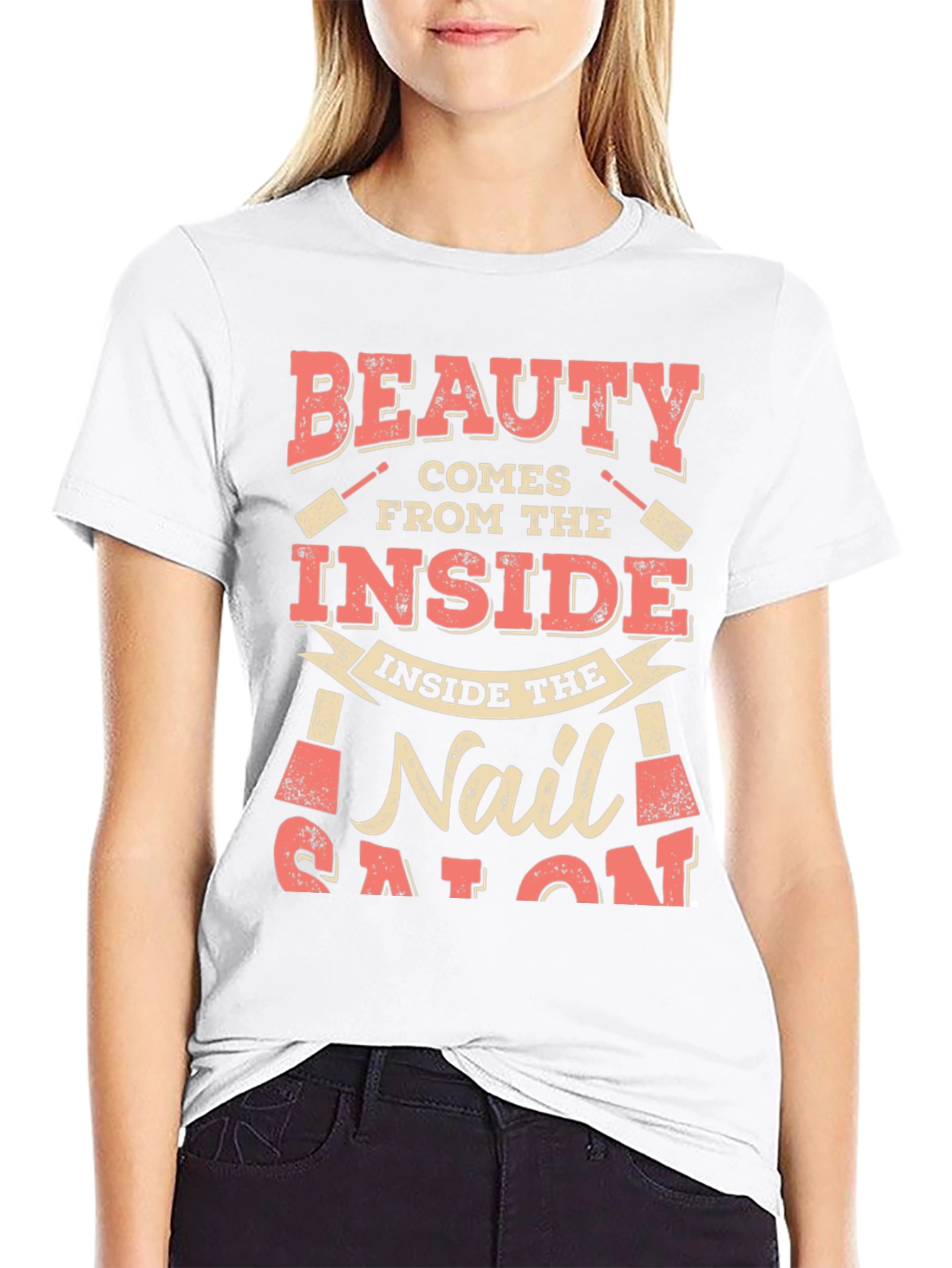 Beauty Comes From the Inside Nail Salon T-Shirt