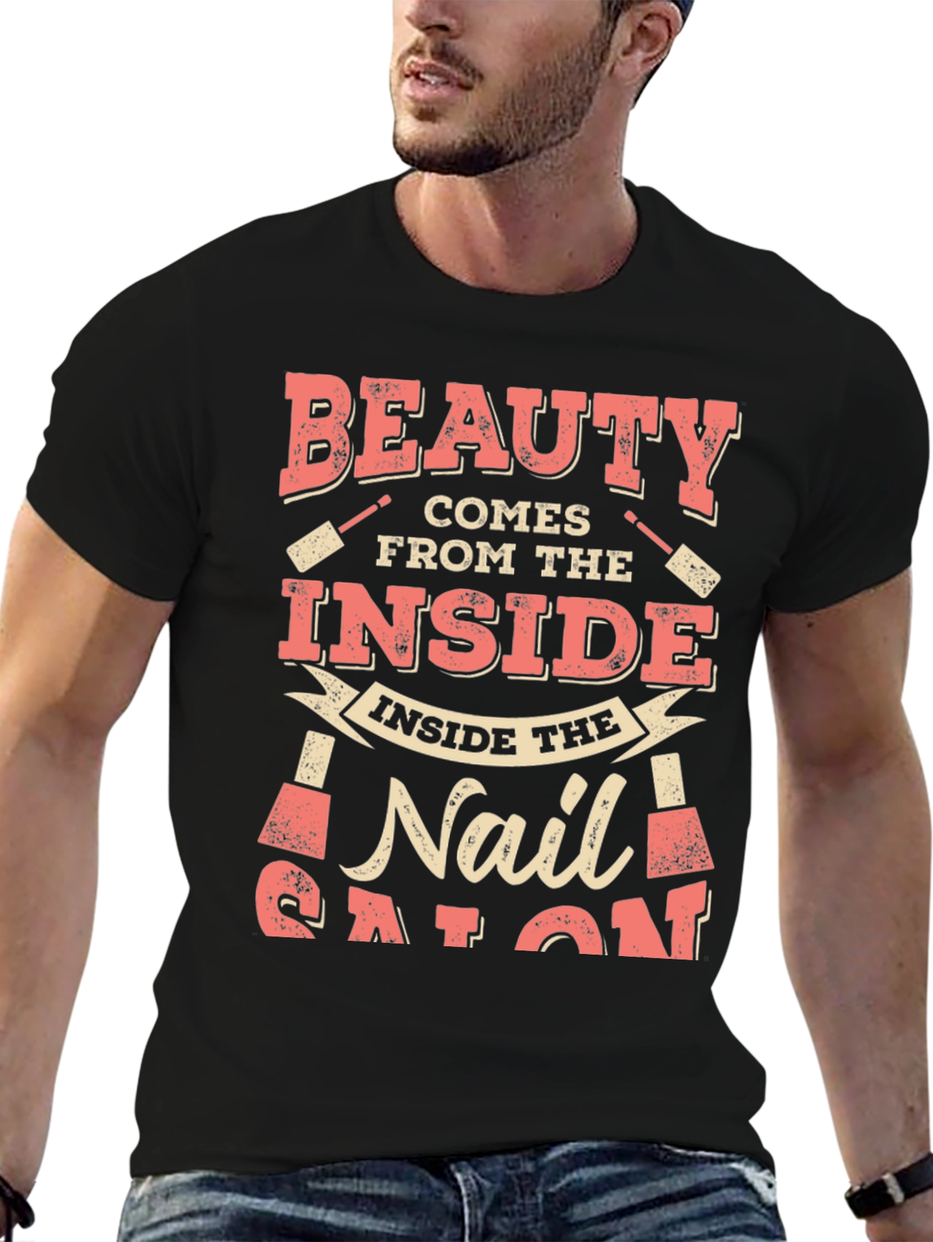 Beauty Comes From the Inside Nail Salon T-Shirt