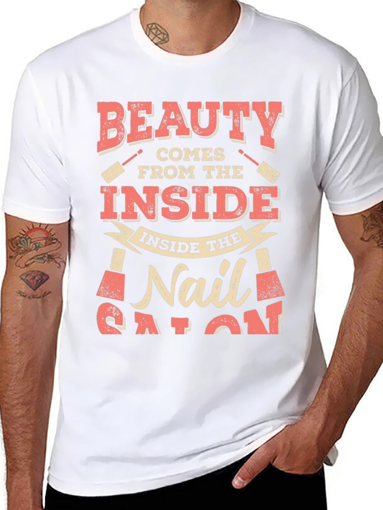 Beauty Comes From the Inside Nail Salon T-Shirt
