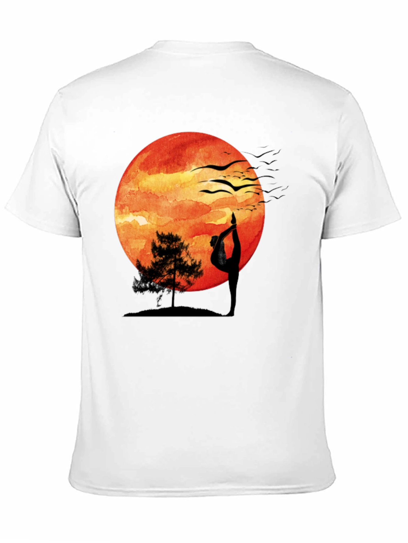 Yoga Sunset T-Shirt - Meditative Nature Design