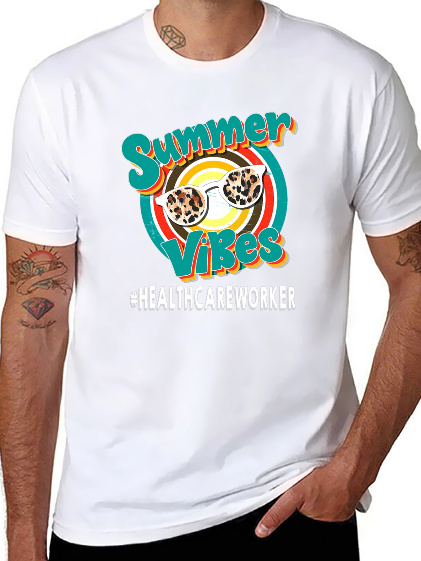 Summer Vibes Healthcare Worker Graphic Tee