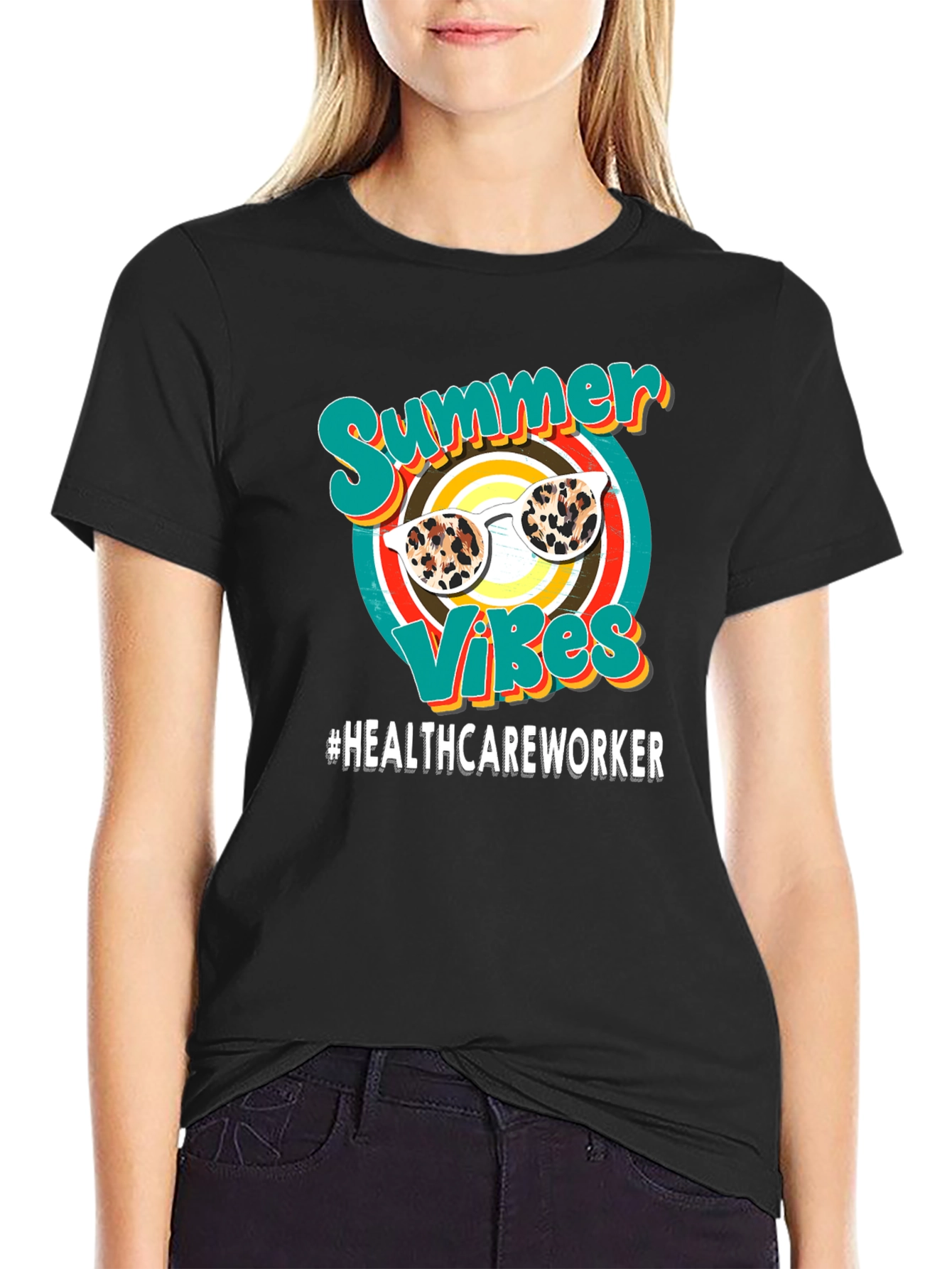 Summer Vibes Healthcare Worker Graphic Tee