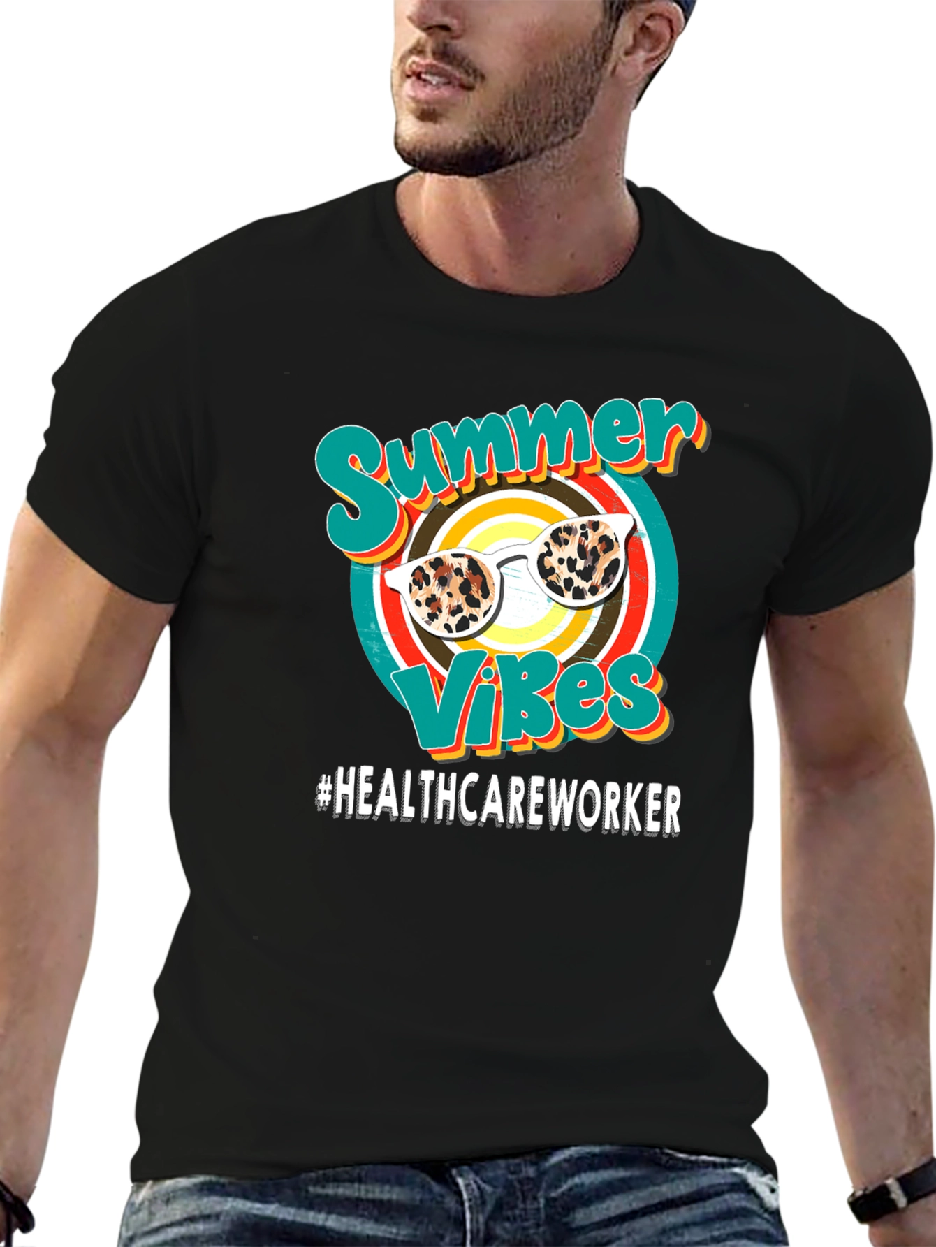 Summer Vibes Healthcare Worker Graphic Tee