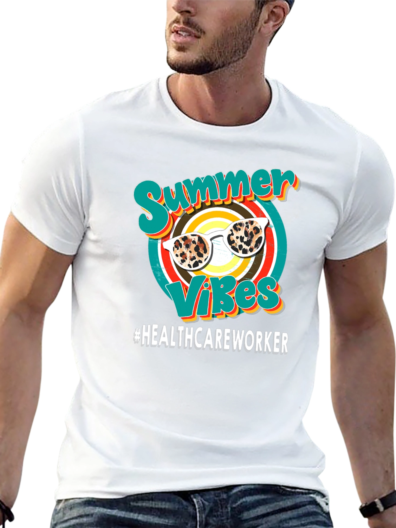 Summer Vibes Healthcare Worker Graphic Tee