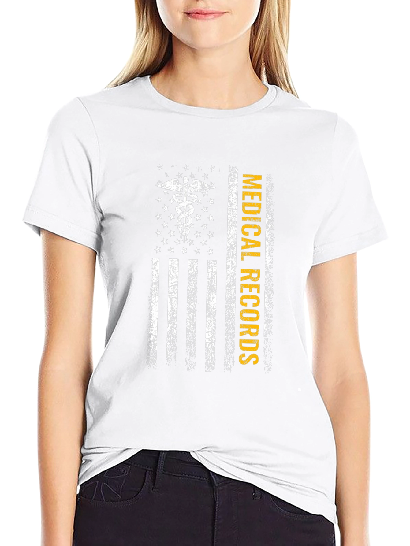 Medical Records American Flag Graphic Tee