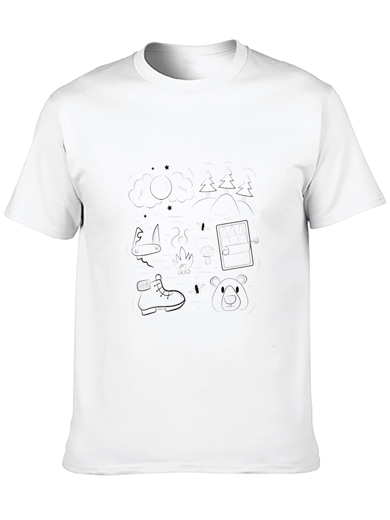 Camping Adventure Black Tee