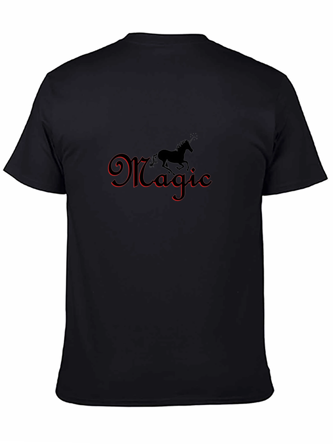 Magic Unicorn Black Graphic Tee