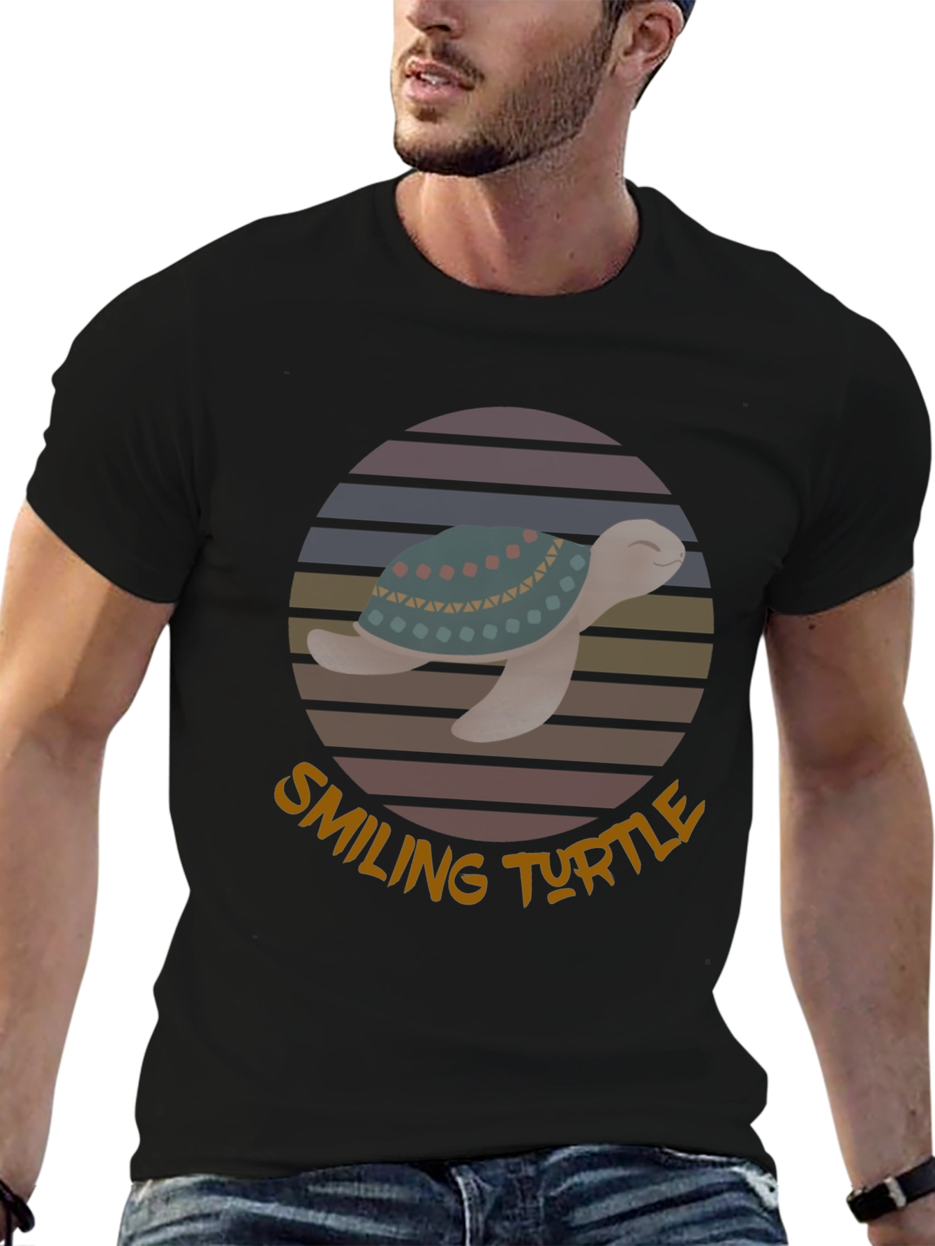 Smiling Turtle Graphic Tee - Unisex