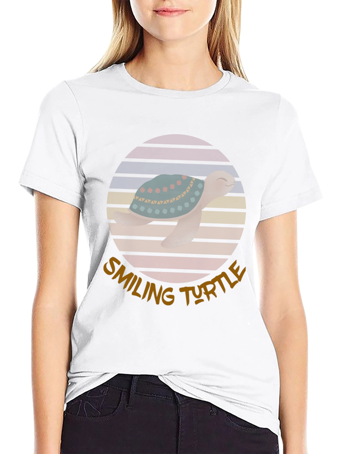 Smiling Turtle Graphic Tee - Unisex