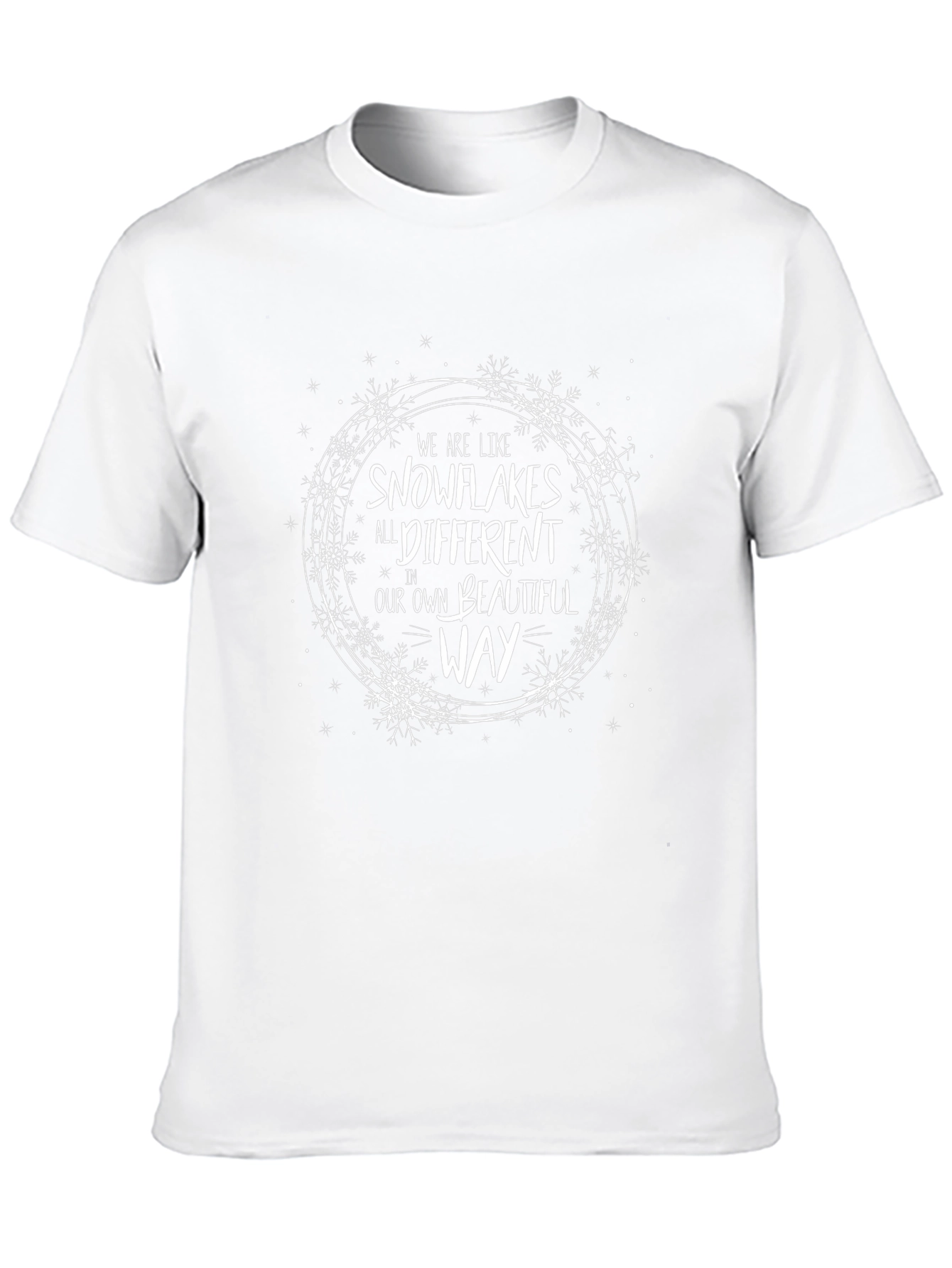 Snowflake Inspirational Quote Graphic T-Shirt