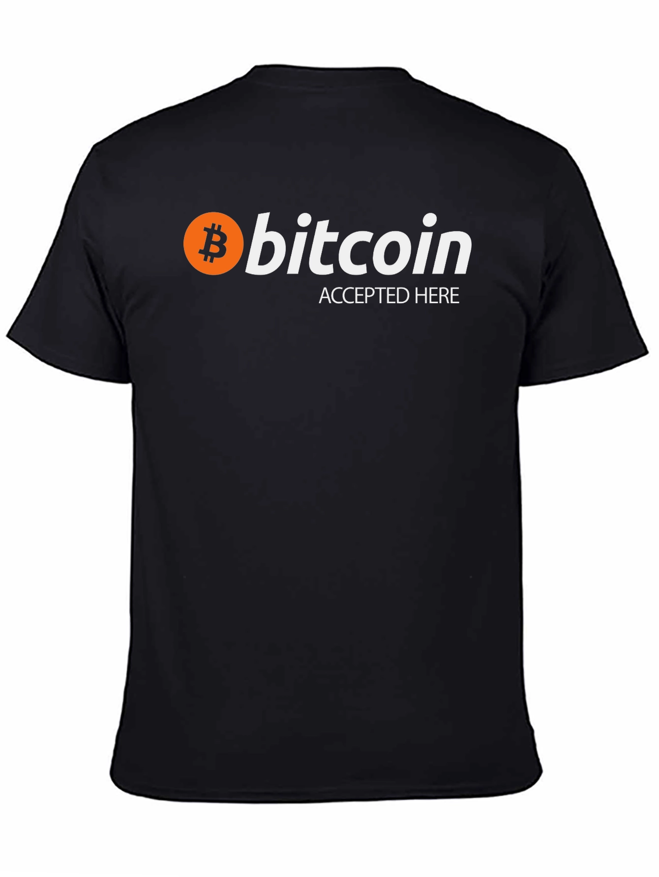 Bitcoin Accepted Here Black Graphic Tee