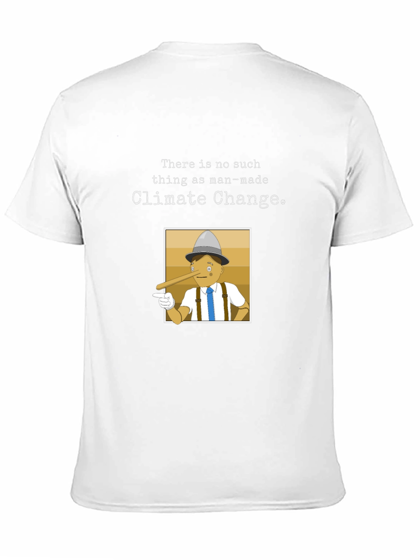 Climate Change Skeptic T-Shirt - Pinocchio Design