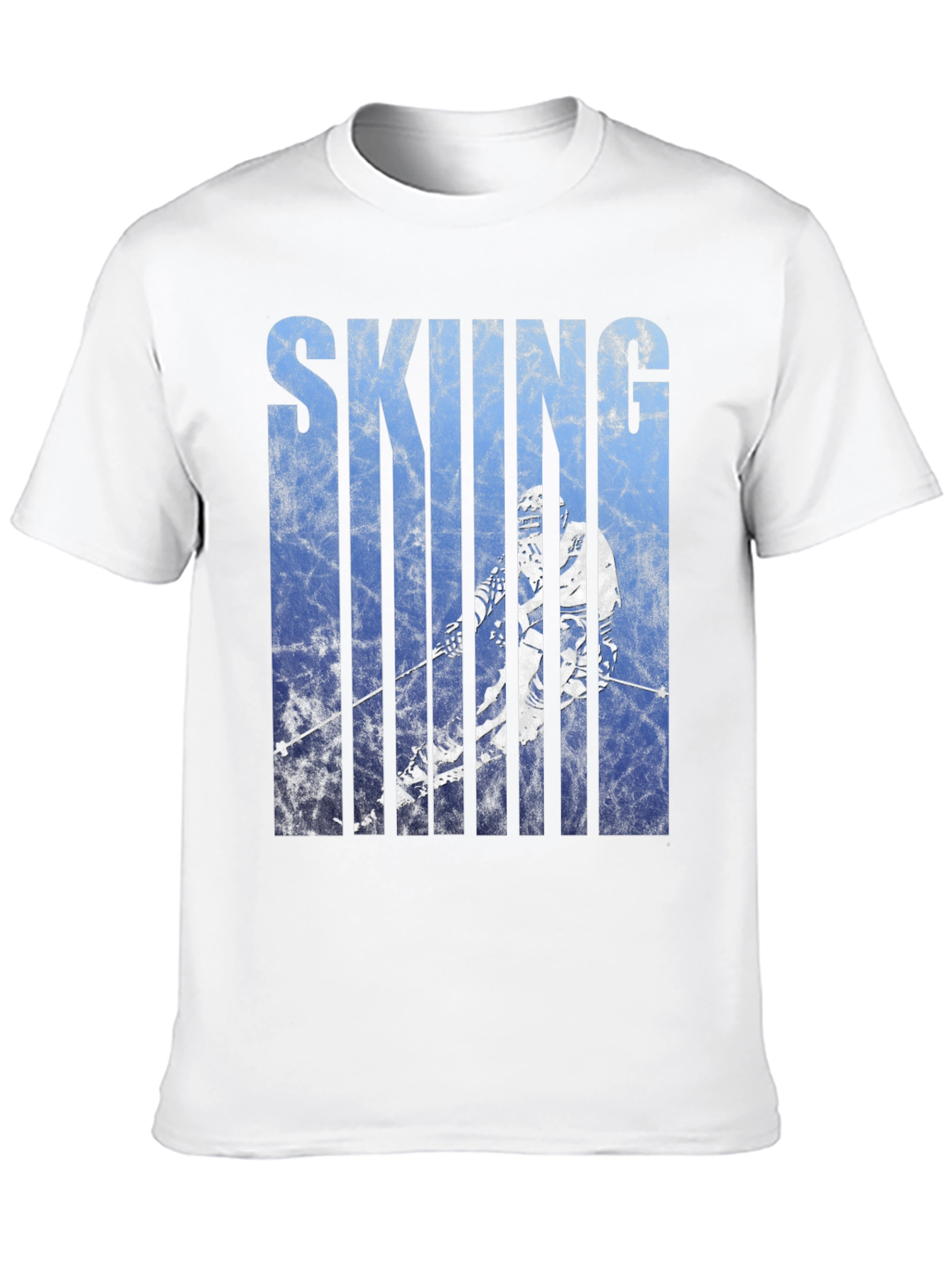 Skiing Graphic Tee - Black Cotton Blend