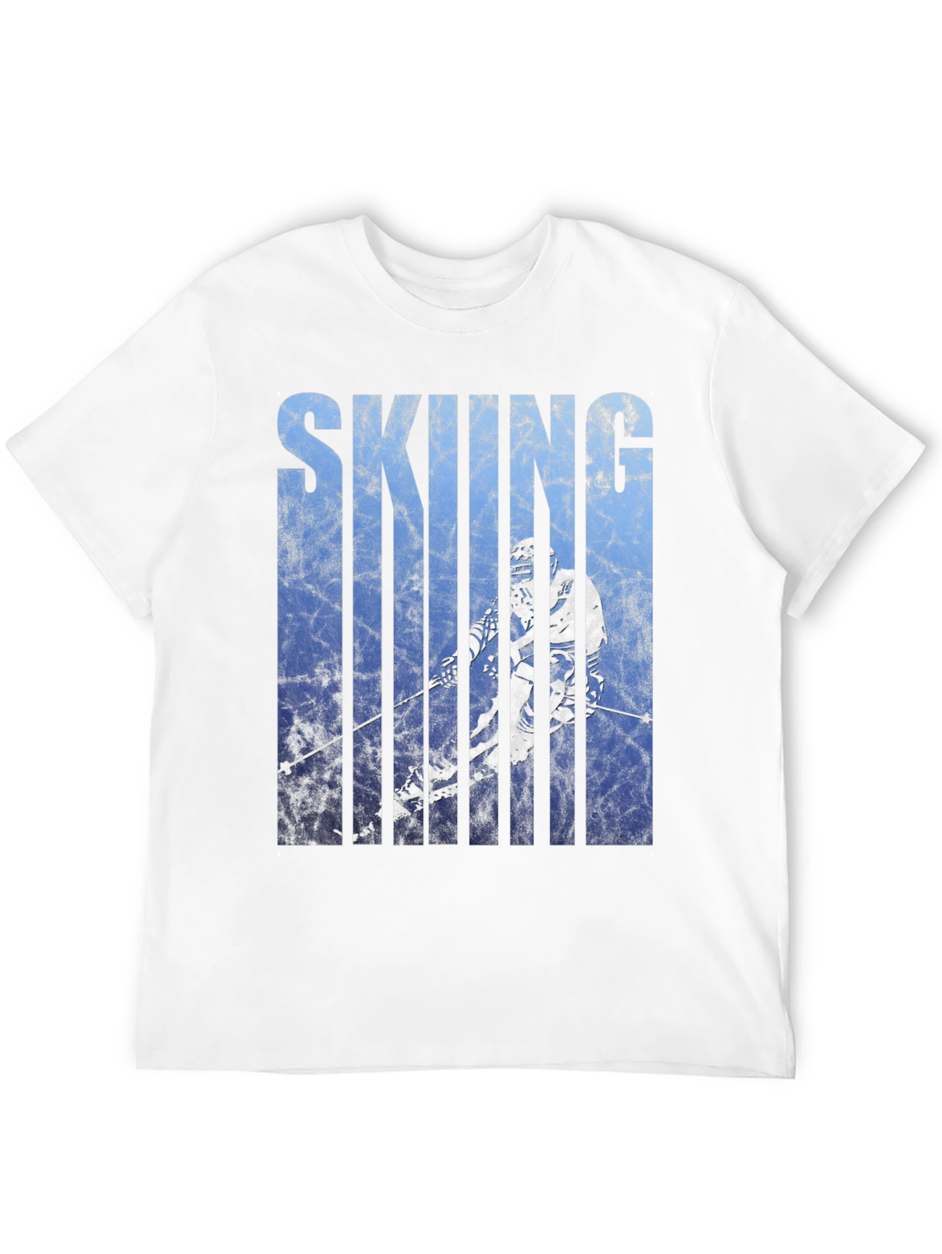 Skiing Graphic Tee - Black Cotton Blend