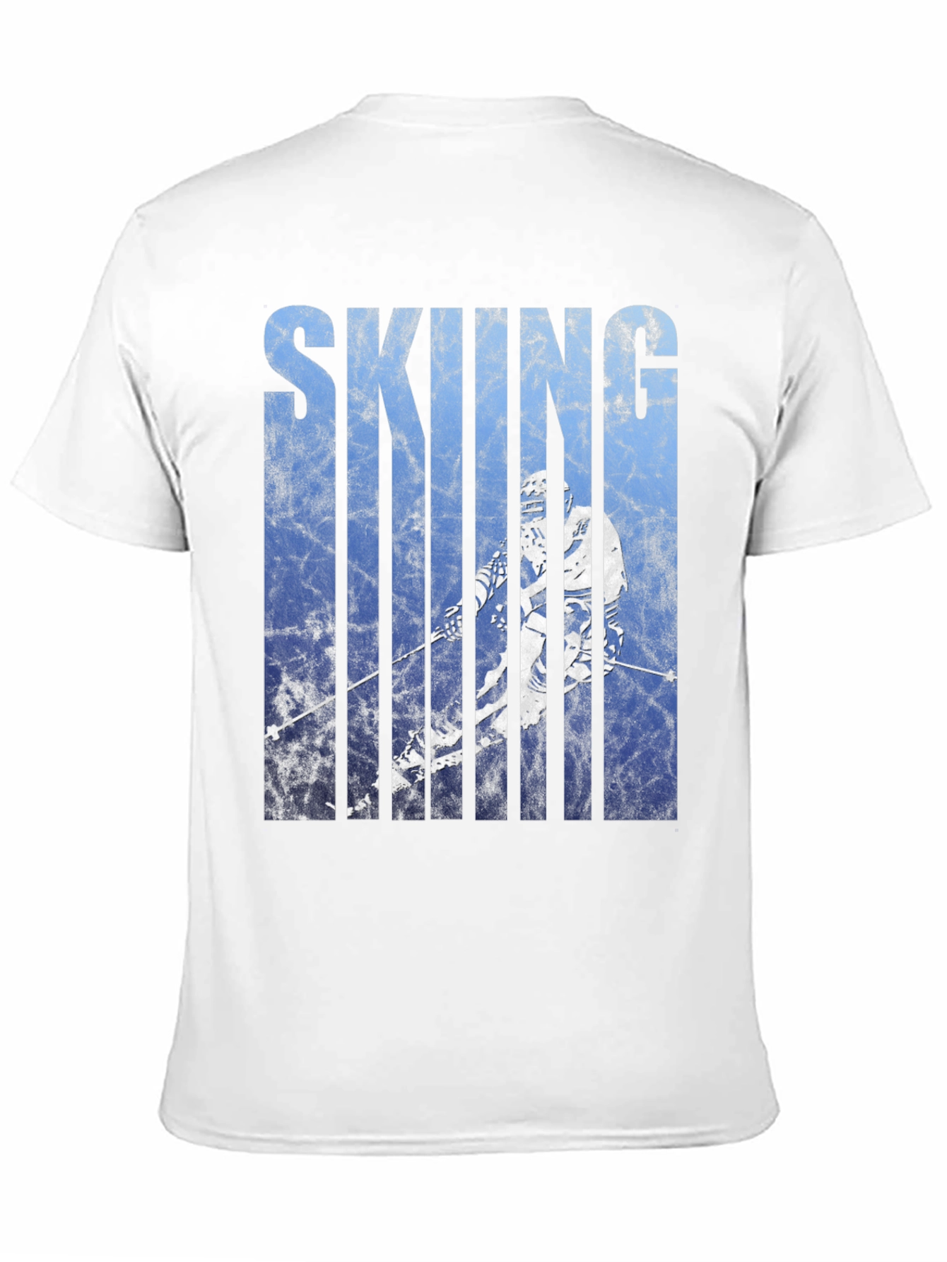 Skiing Graphic Tee - Black Cotton Blend