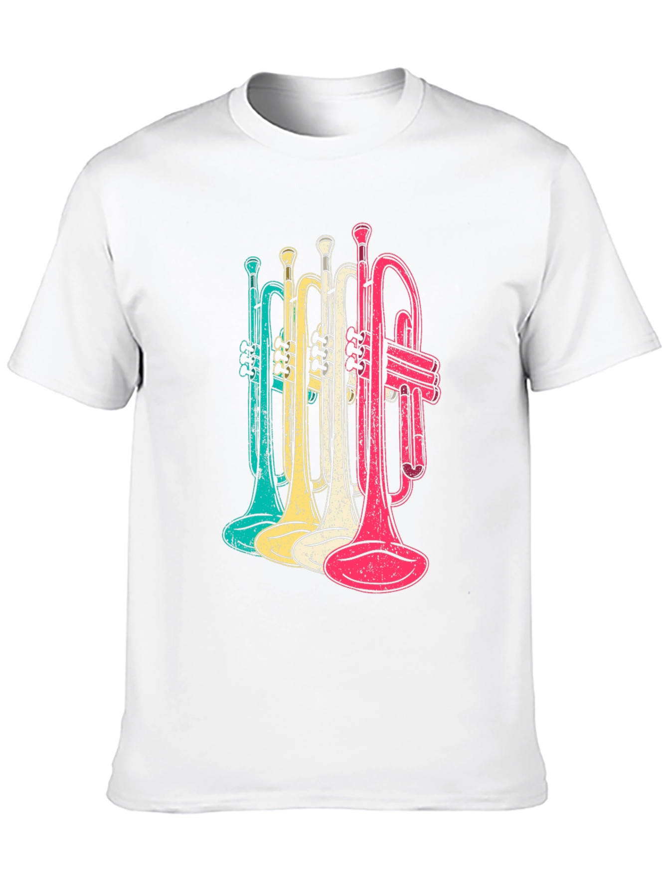 Retro Trumpet Graphic Tee - Black