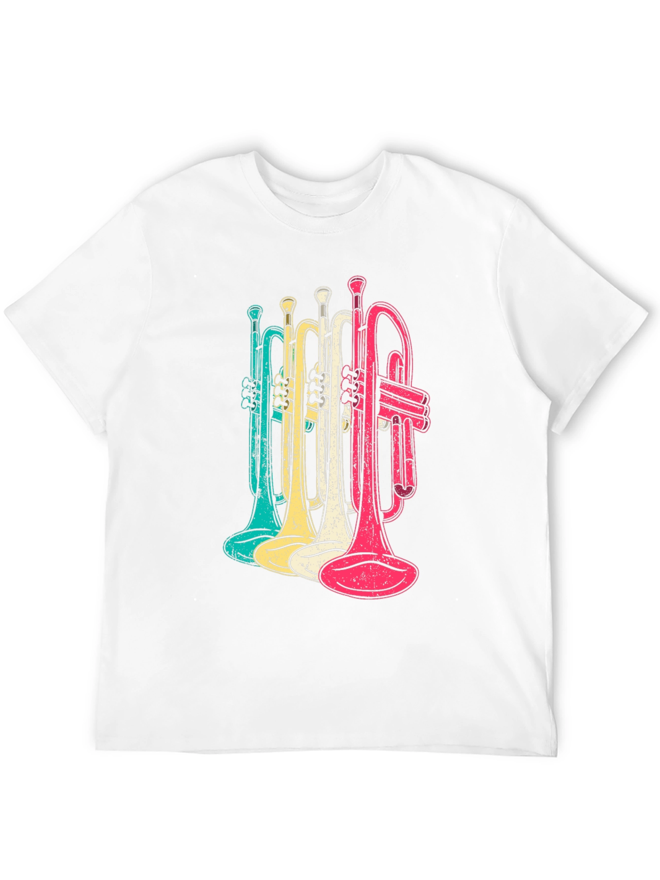 Retro Trumpet Graphic Tee - Black