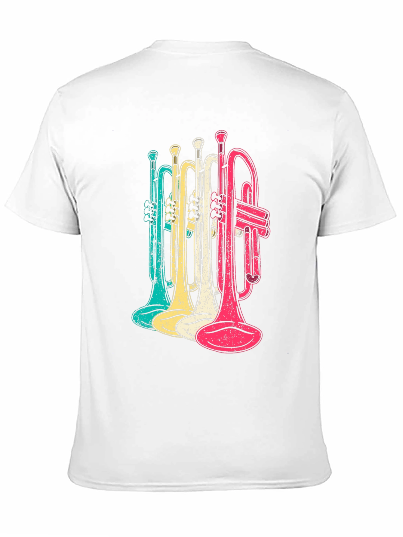 Retro Trumpet Graphic Tee - Black